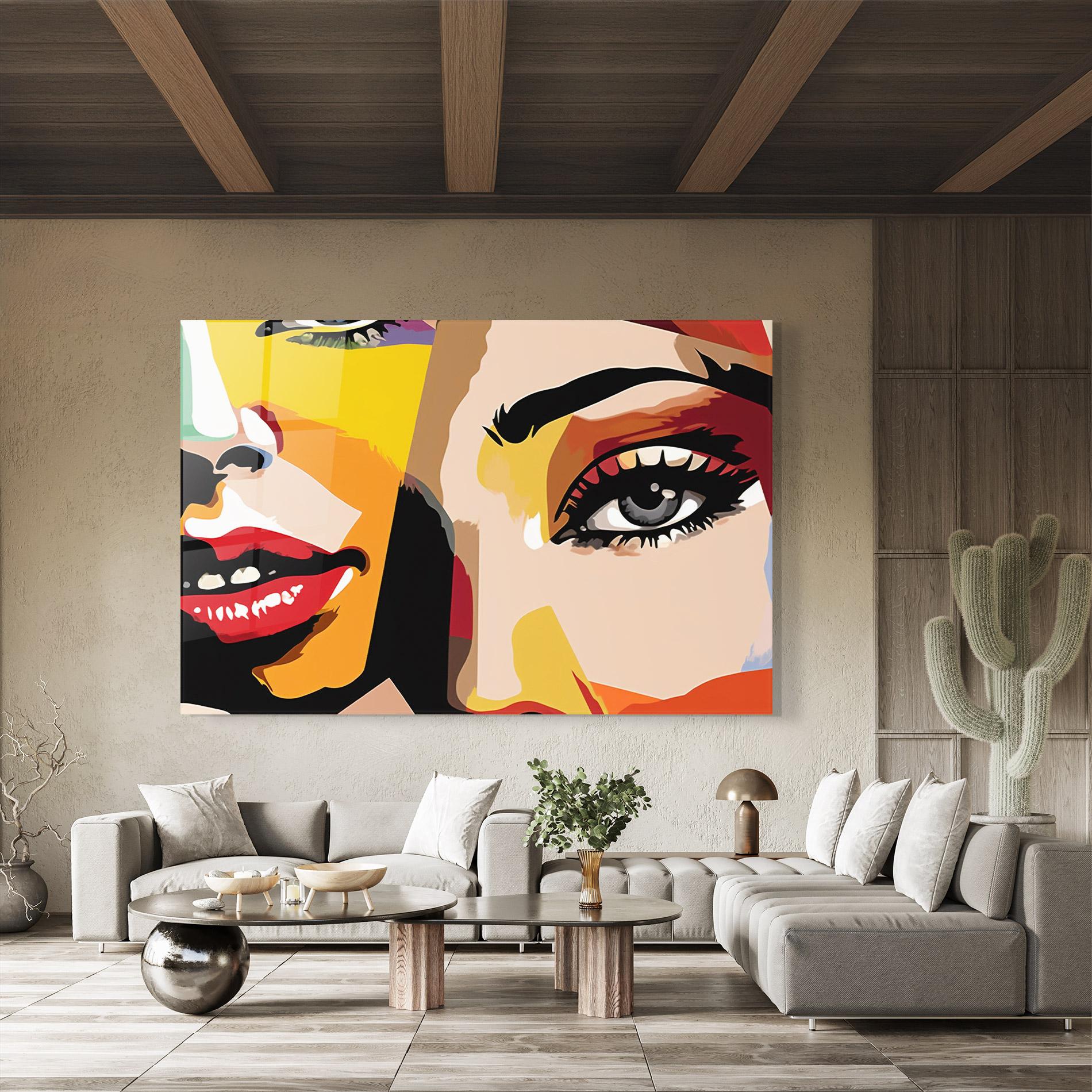 Tablou Sticla Beauty Woman Art mockup 8