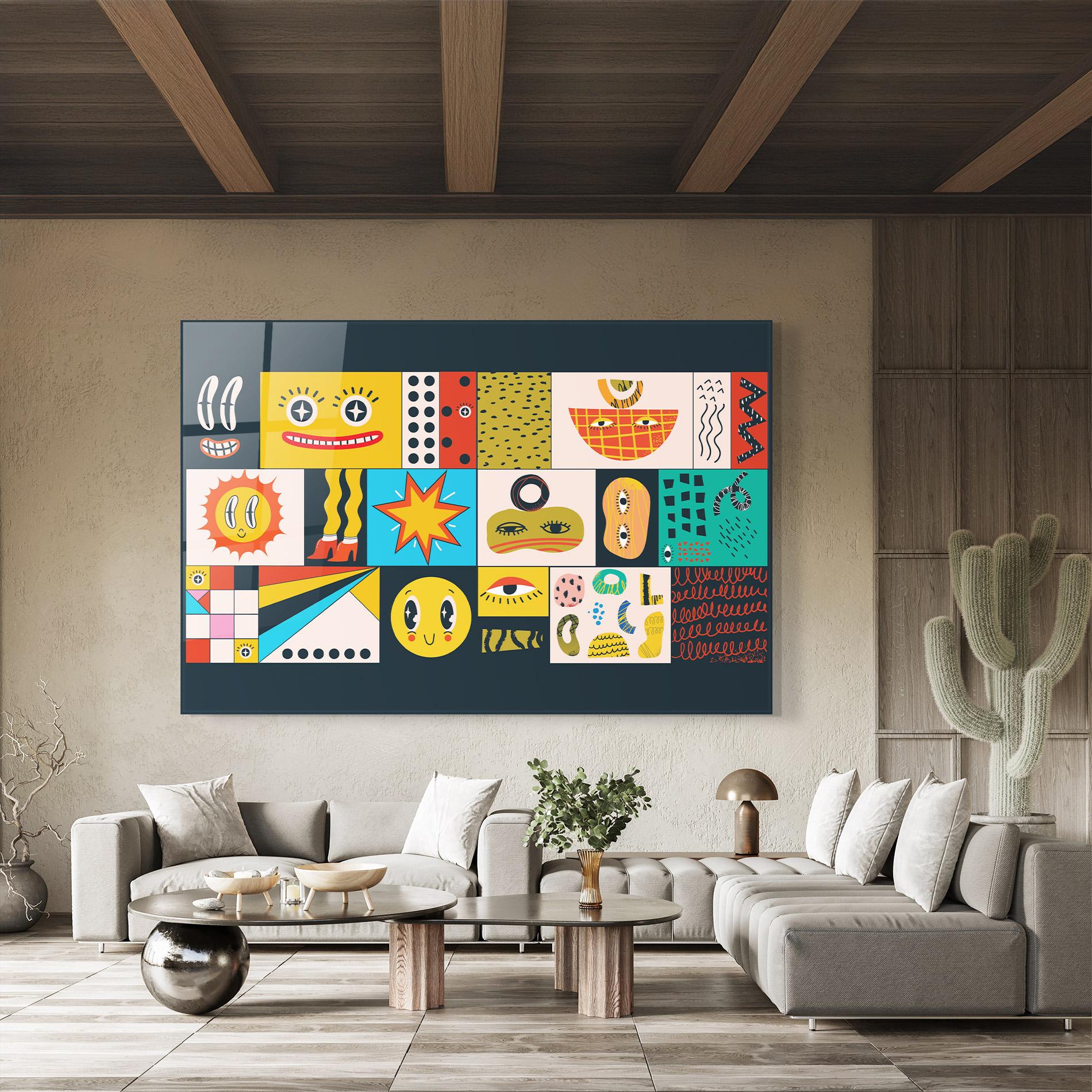 Tablou Sticla Cool Eye Shape mockup 8