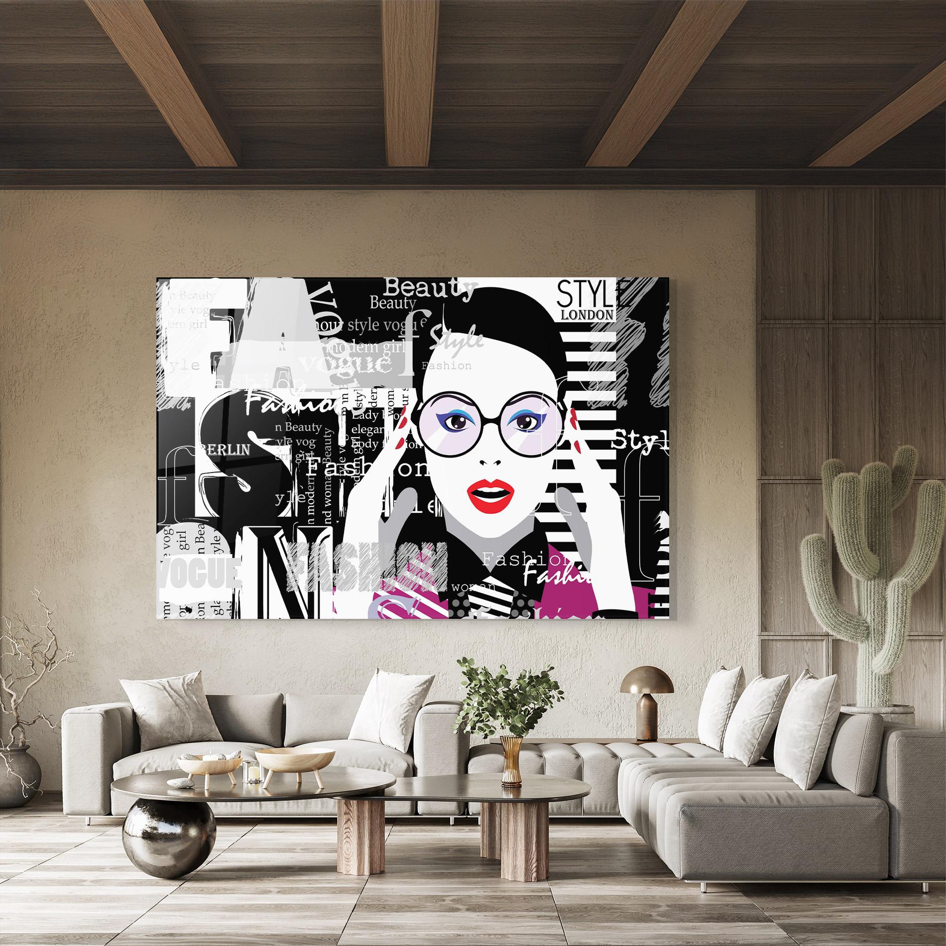 Tablou Sticla Fashion Collage mockup 8