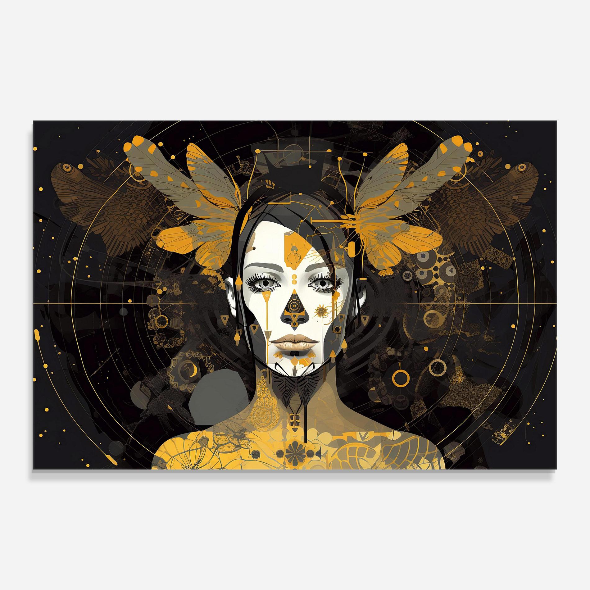 Tablou Sticla Colorful Graphical Artwork mockup 0