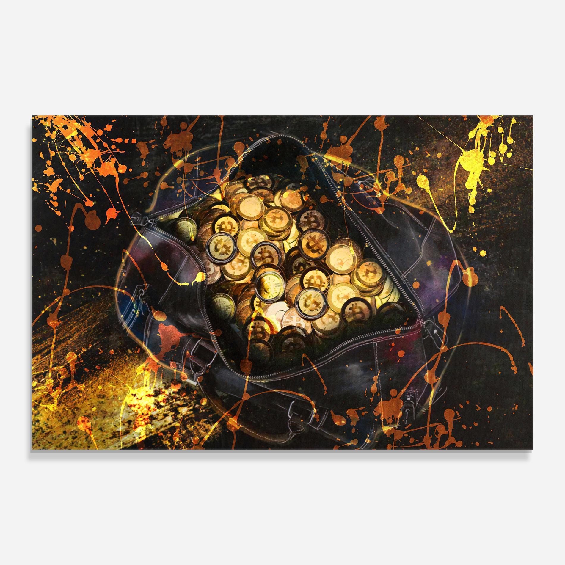 Tablou Sticla Crypto Rich mockup 0