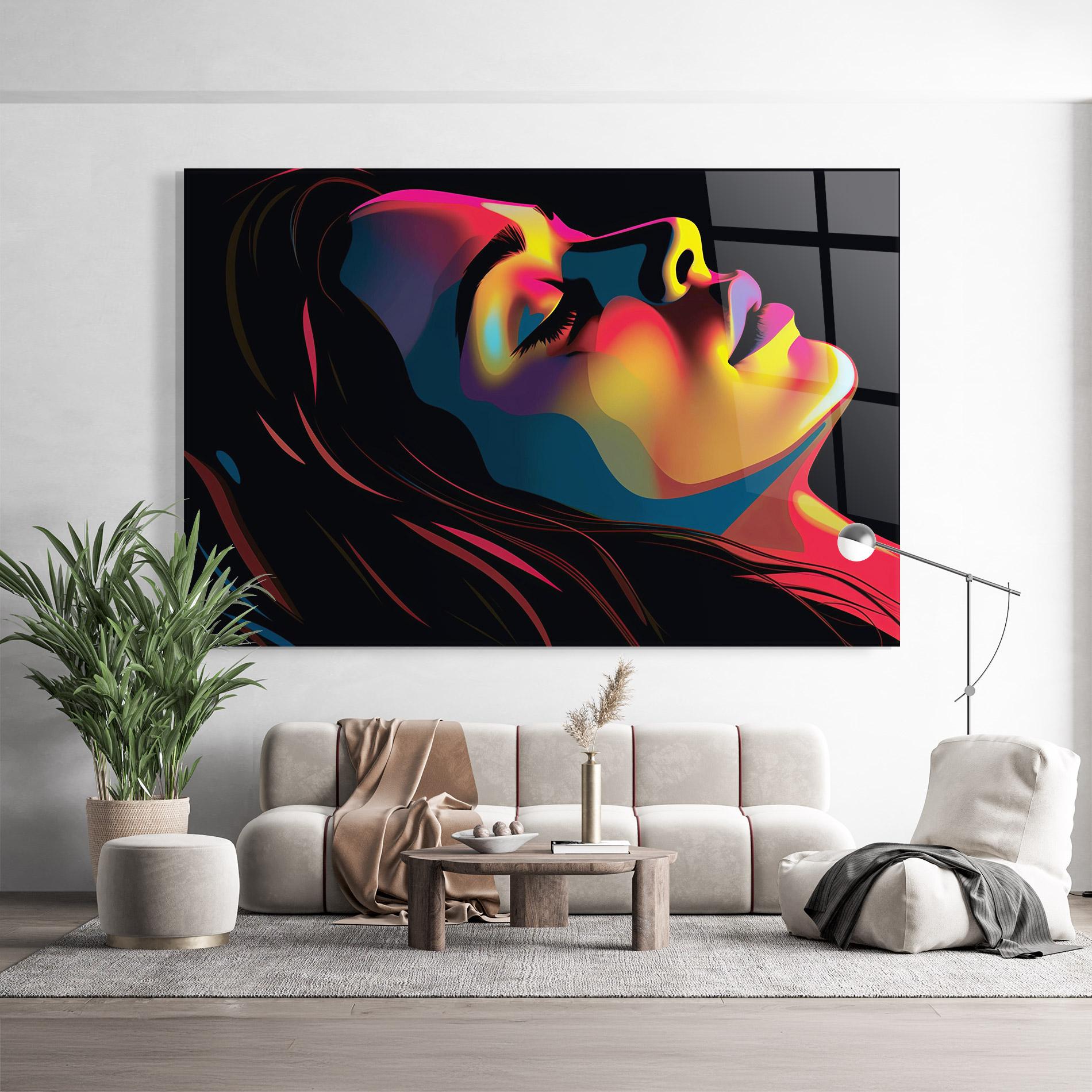 Tablou Sticla Graphical Profile mockup 9