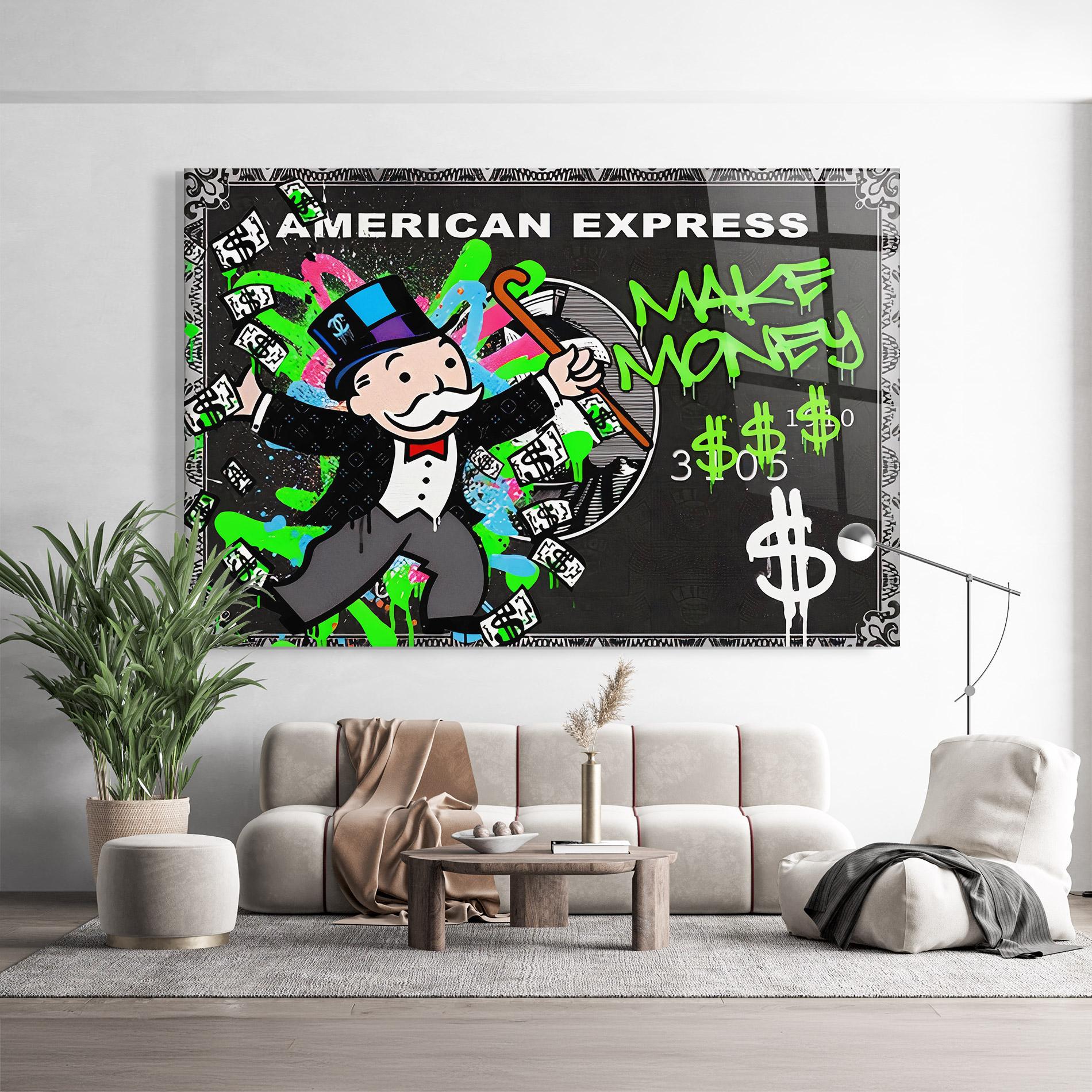 Tablou Sticla Make Money mockup 9