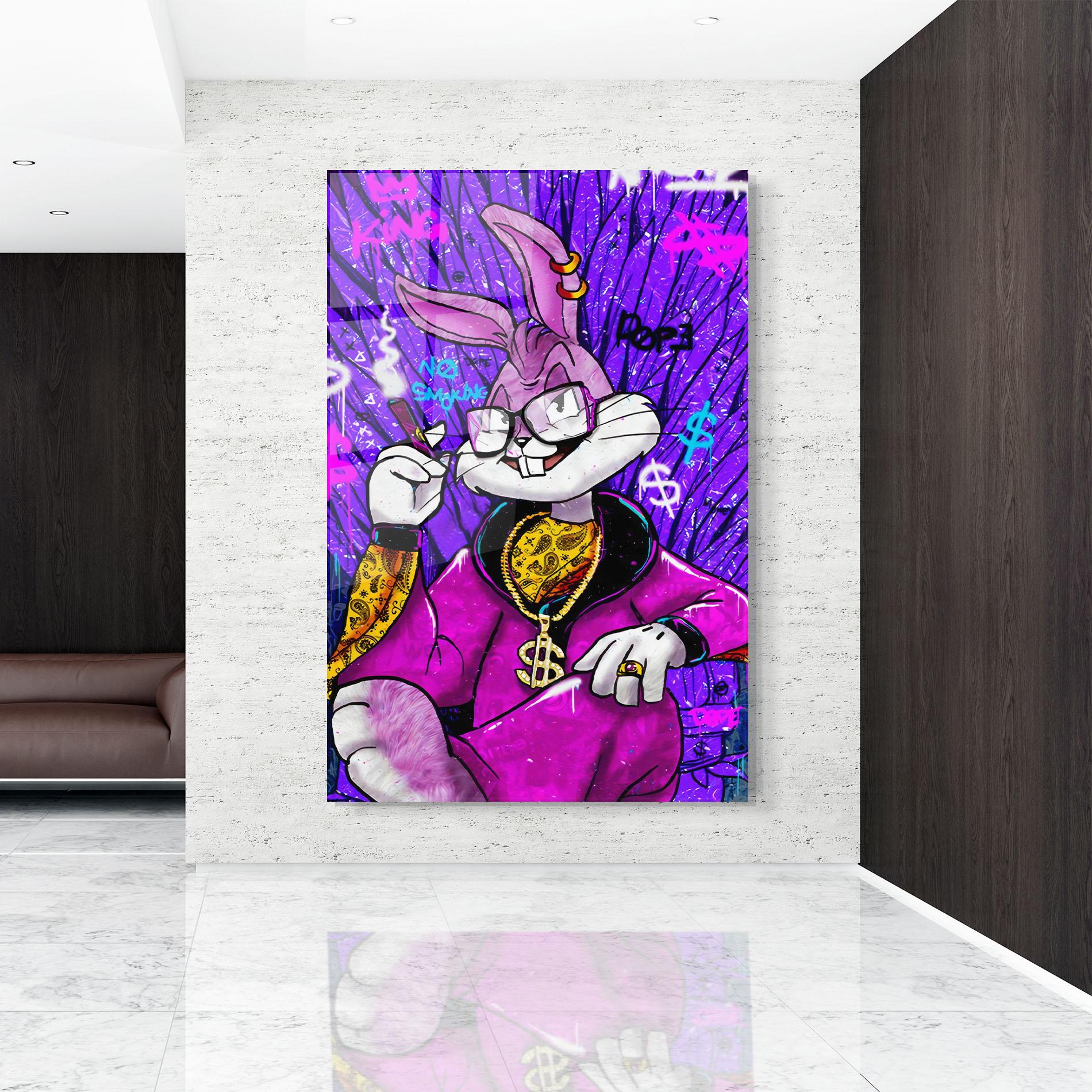 Tablou Sticla Boss Buny mockup 9