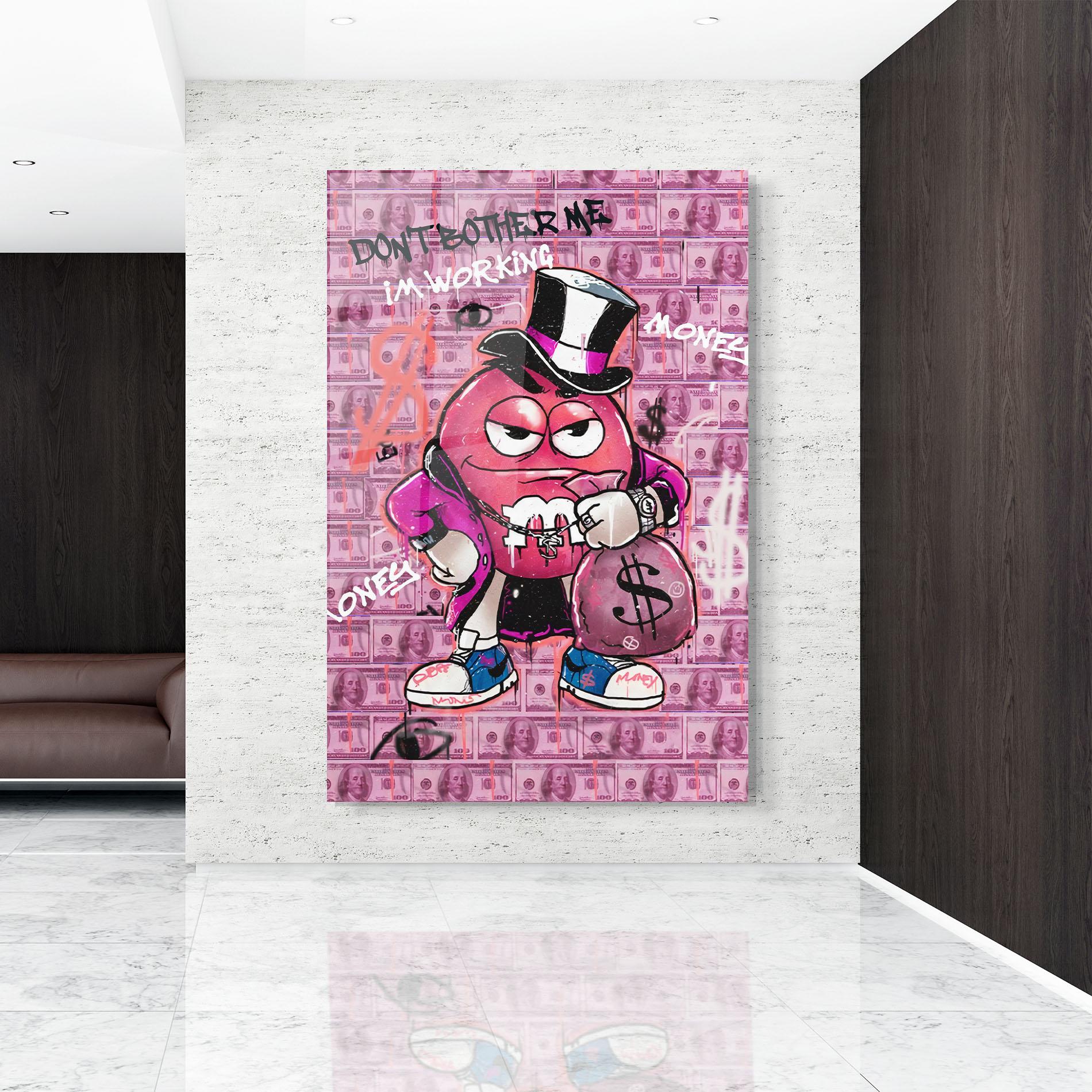 Tablou Sticla Give Me Your Money mockup 9