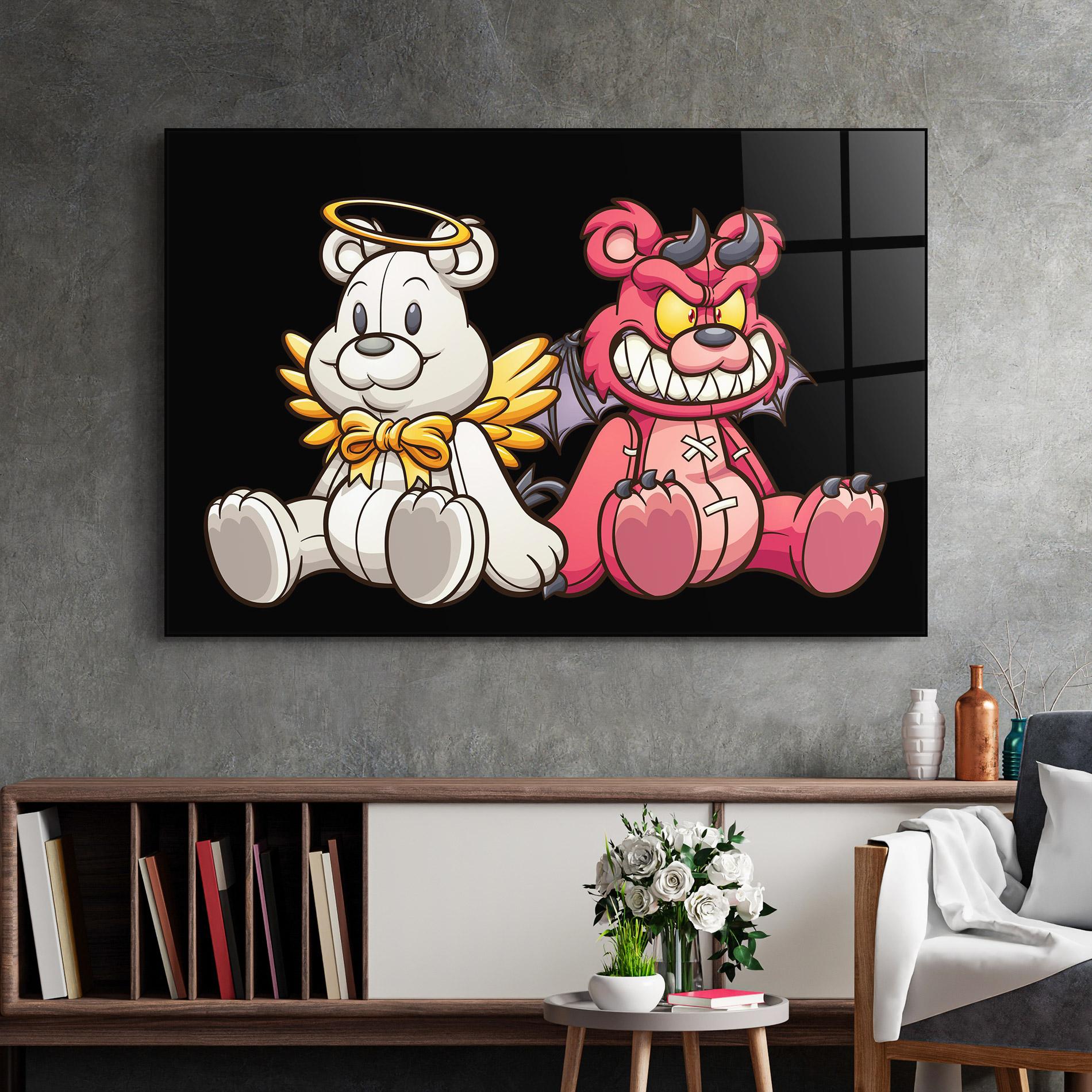 Tablou Sticla Angel Bear mockup 2