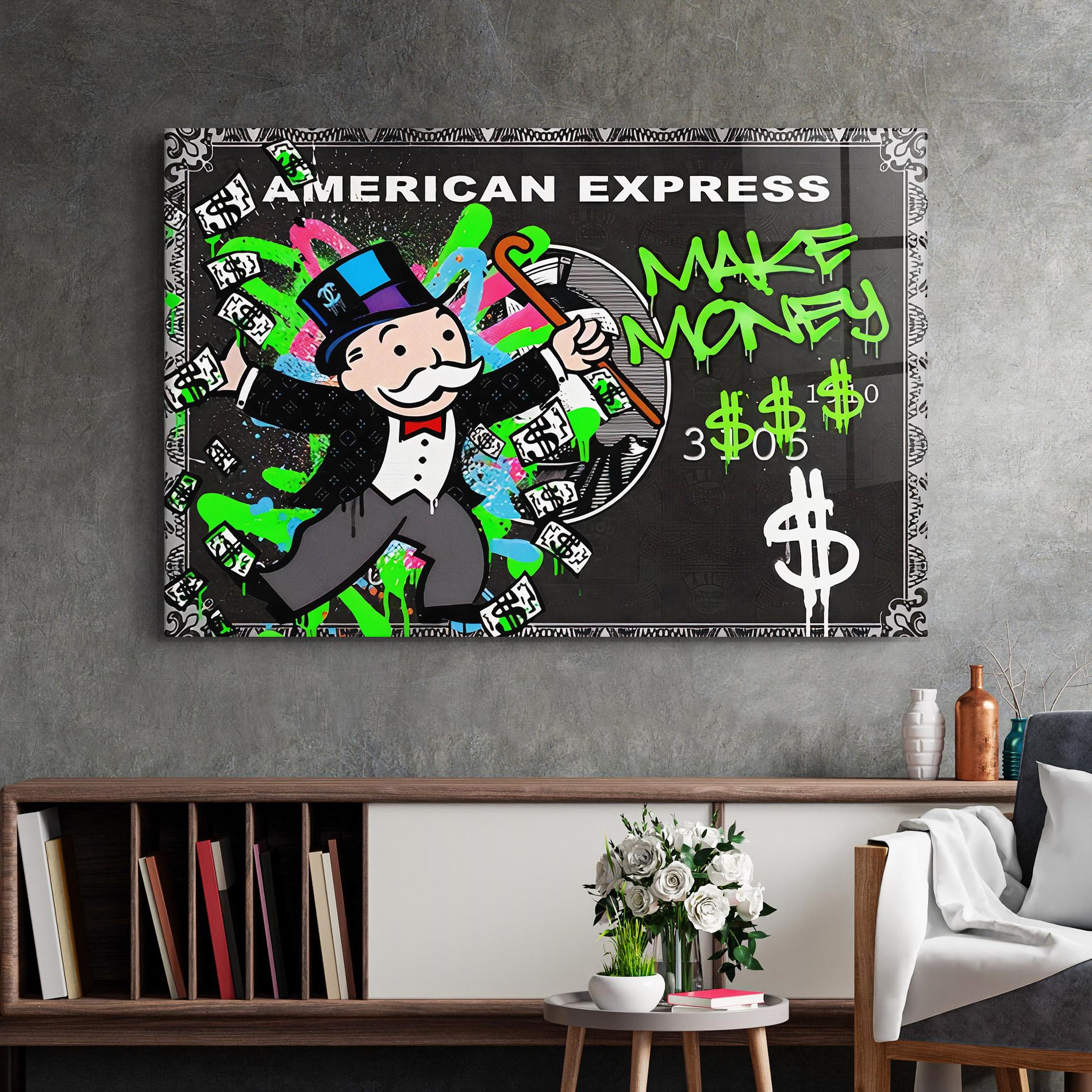 Tablou Sticla Make Money mockup 2