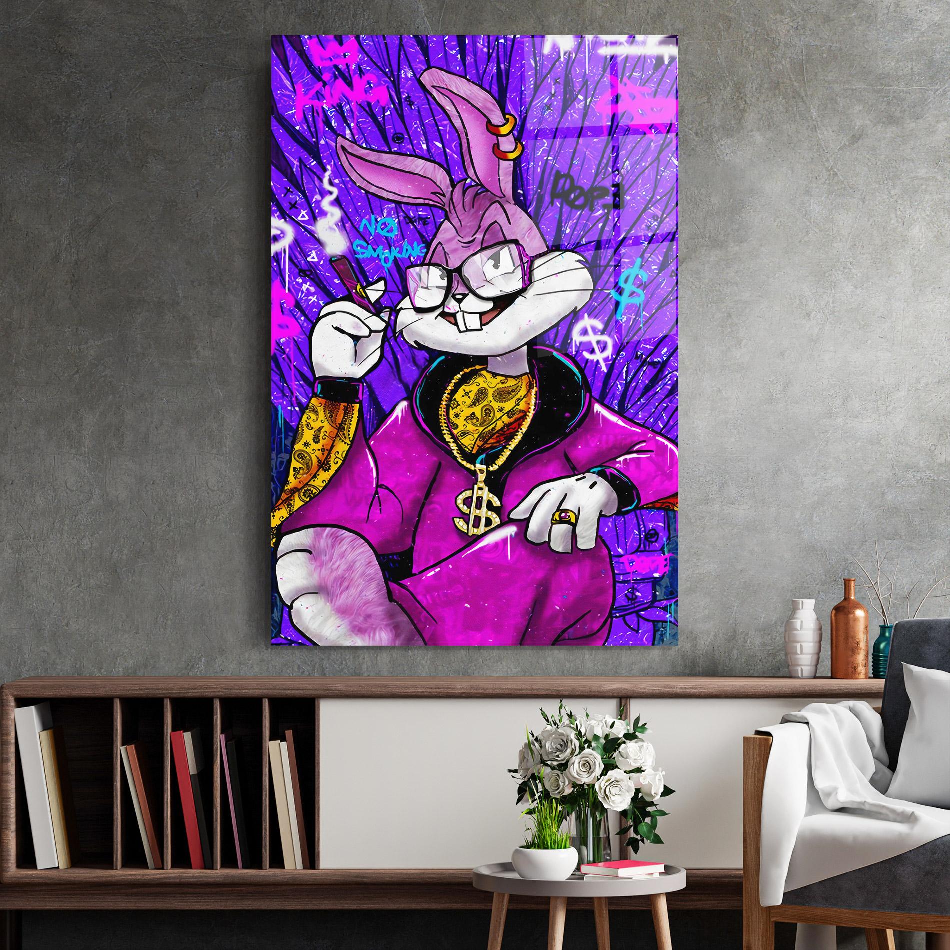 Tablou Sticla Boss Buny mockup 2