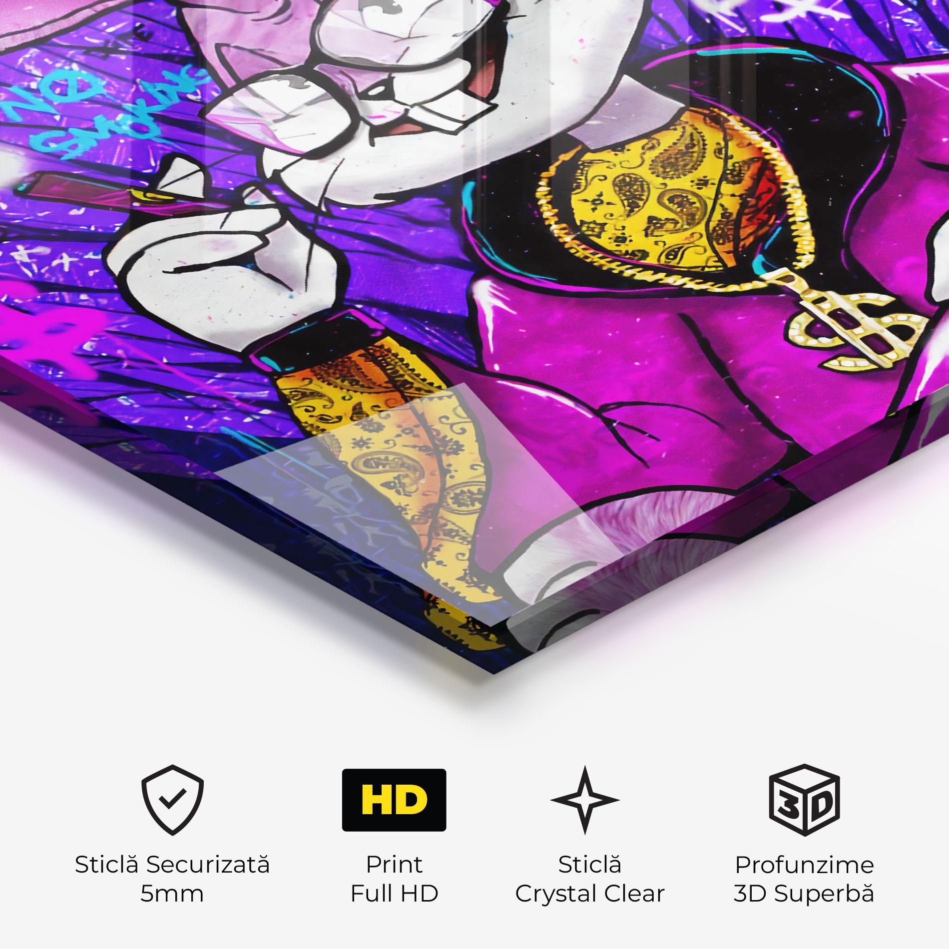 Tablou Sticla Boss Buny mockup 3