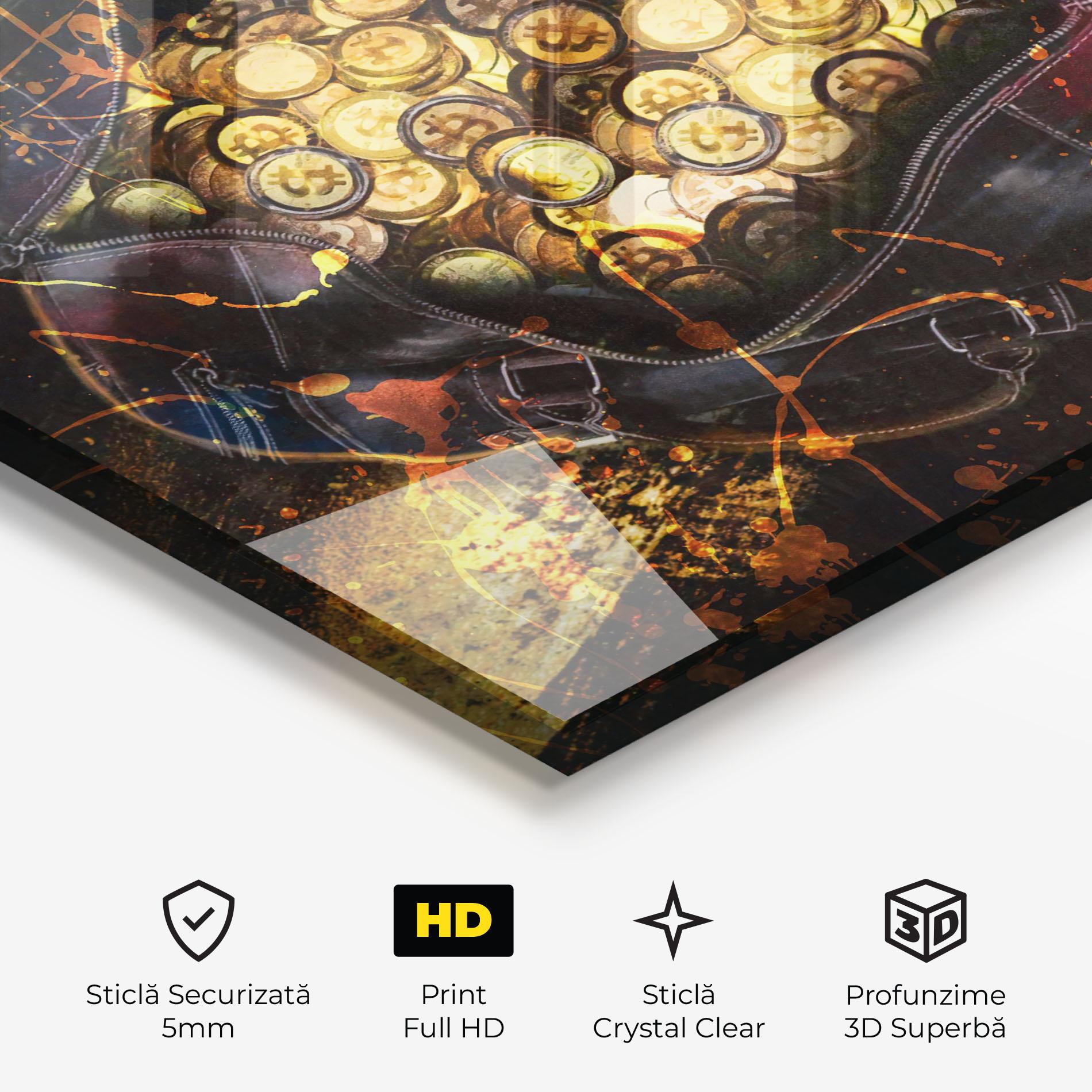 Tablou Sticla Crypto Rich mockup 3