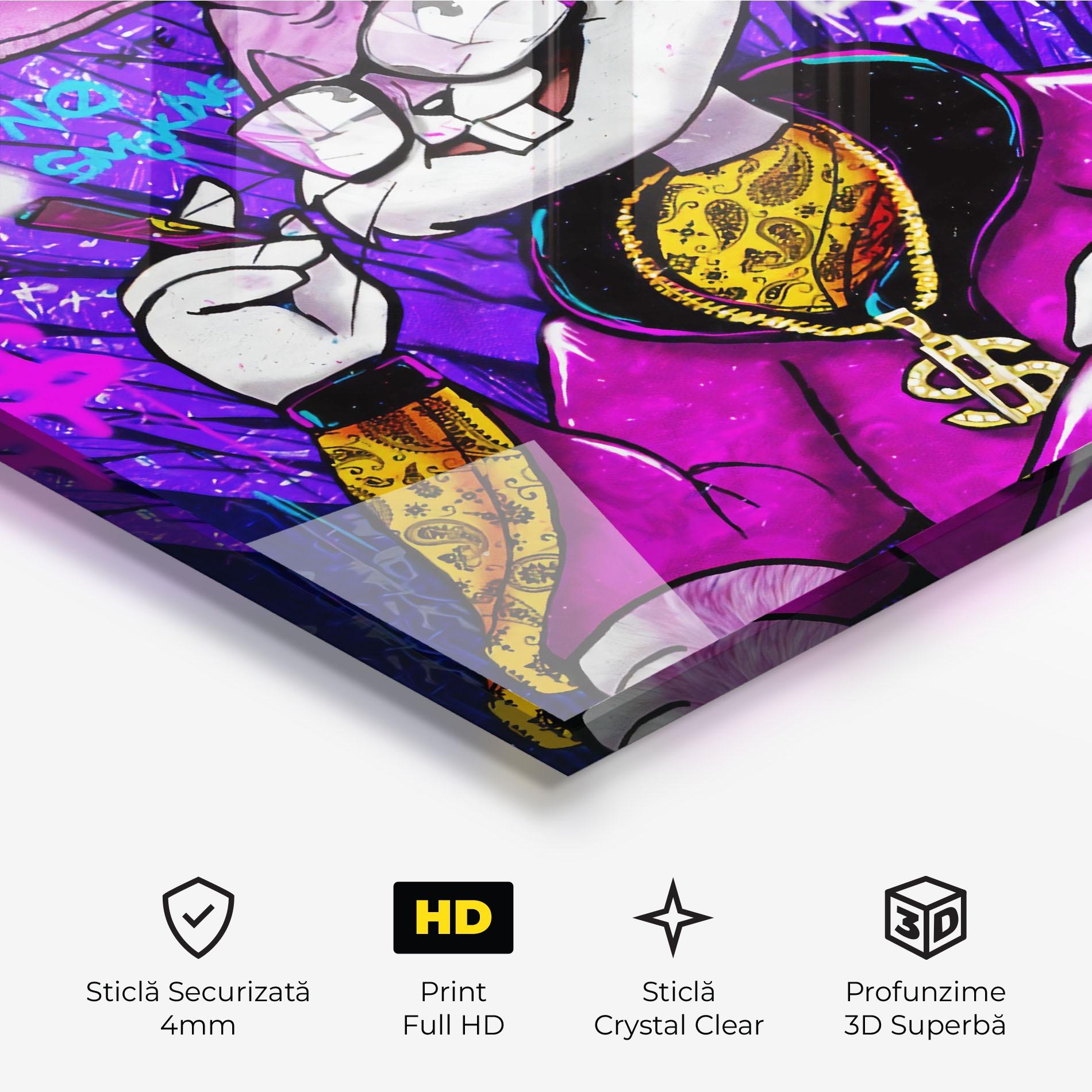 Tablou Sticla Boss Buny mockup 3