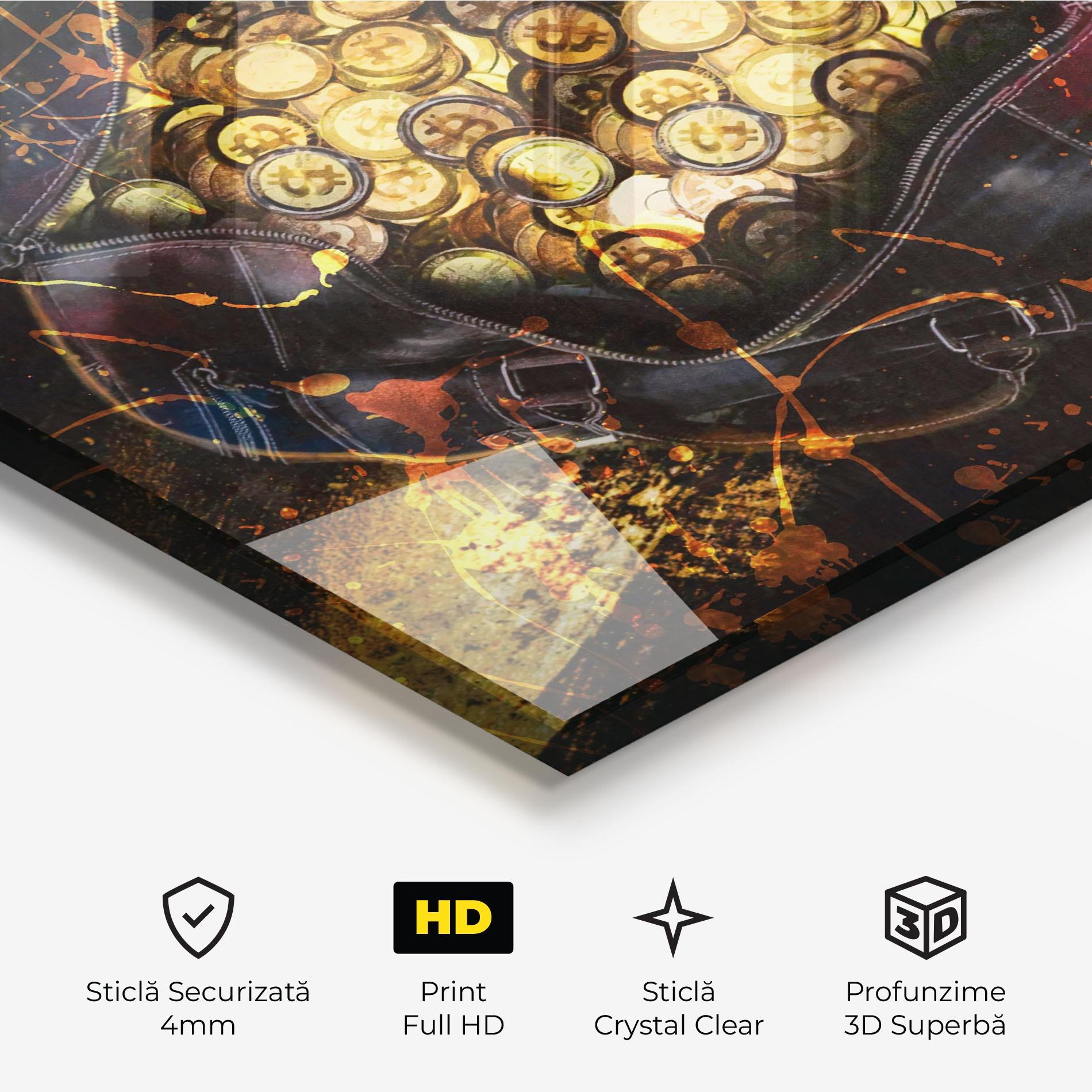 Tablou Sticla Crypto Rich mockup 3