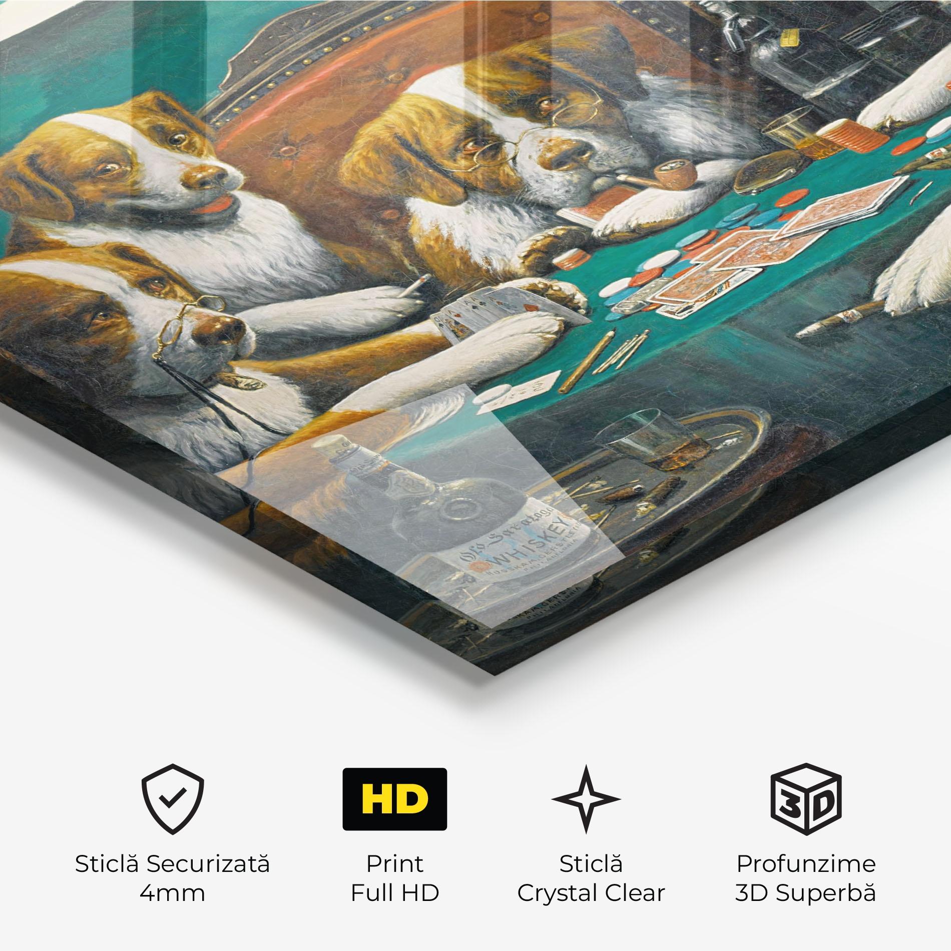 Tablou Sticla Poker Game mockup 3