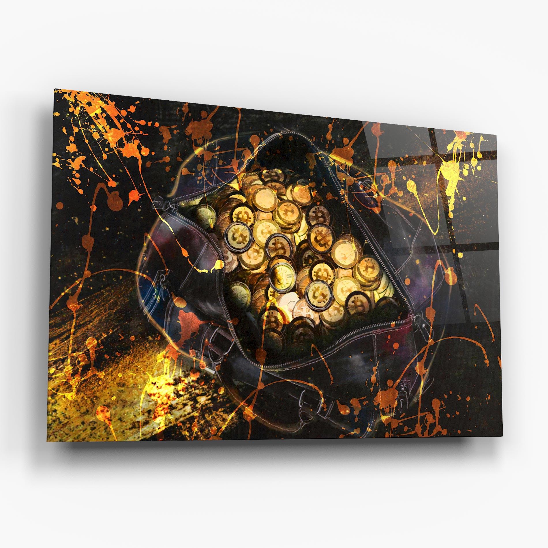 Tablou Sticla Crypto Rich mockup 6