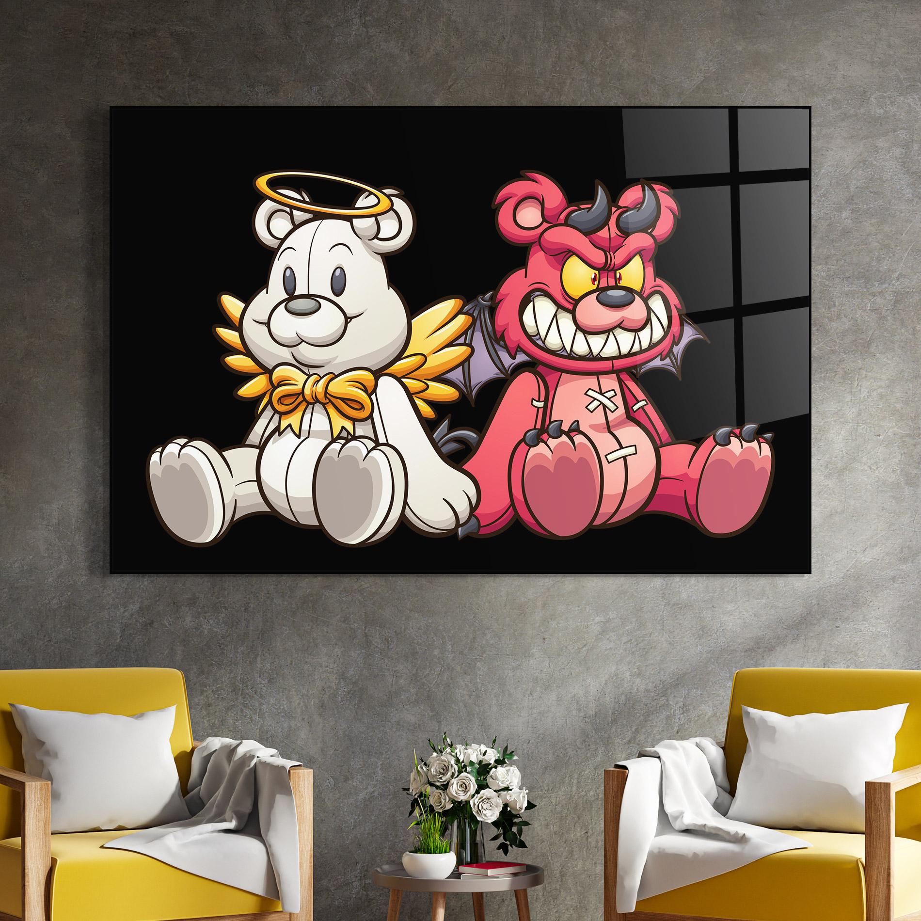 Tablou Sticla Angel Bear mockup 4