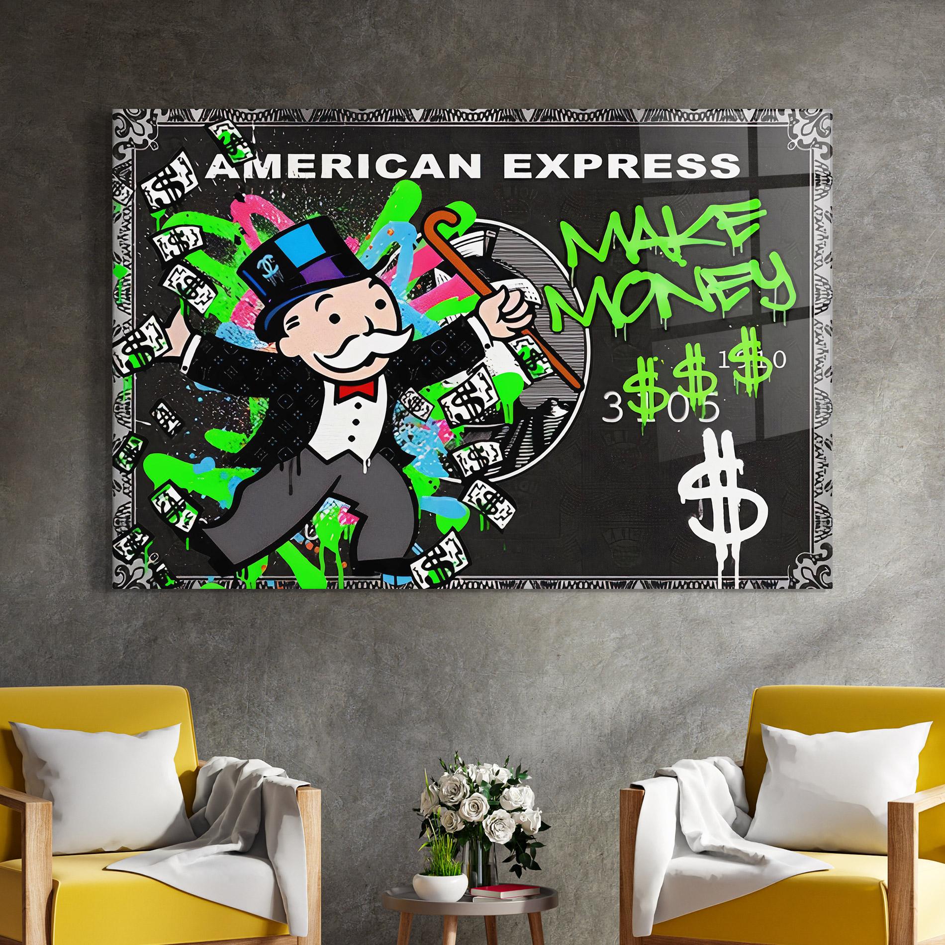 Tablou Sticla Make Money mockup 4