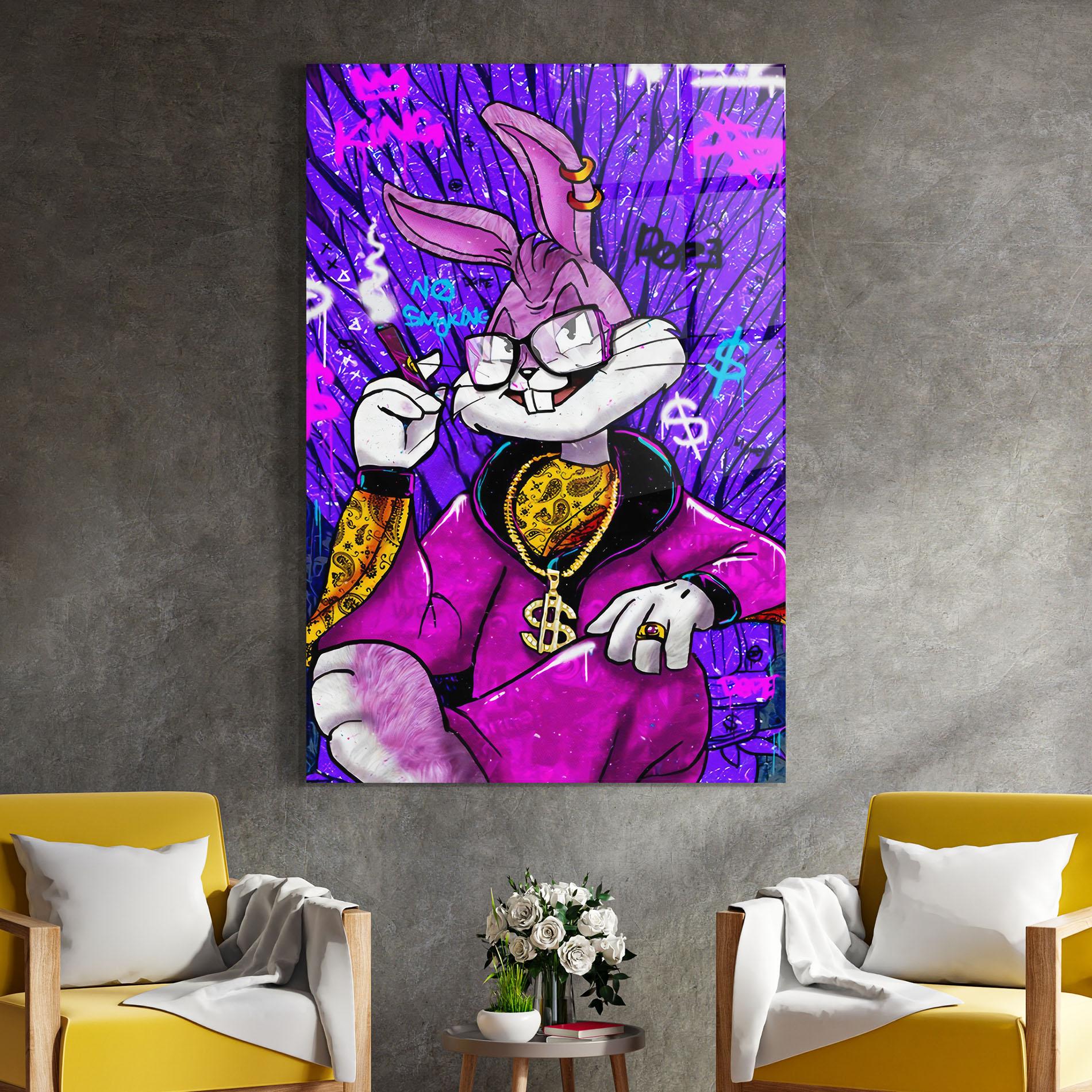 Tablou Sticla Boss Buny mockup 4