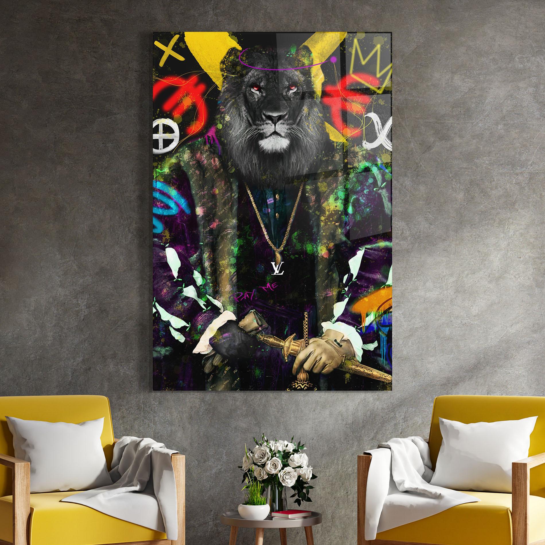 Tablou Sticla Don Lion mockup 4