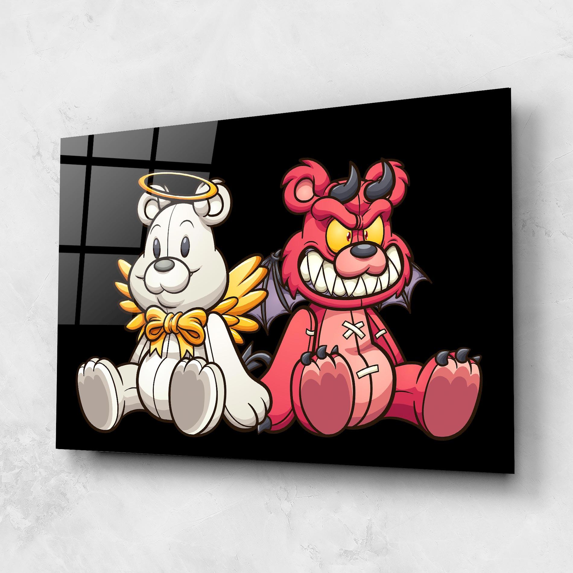 Tablou Sticla Angel Bear mockup 1