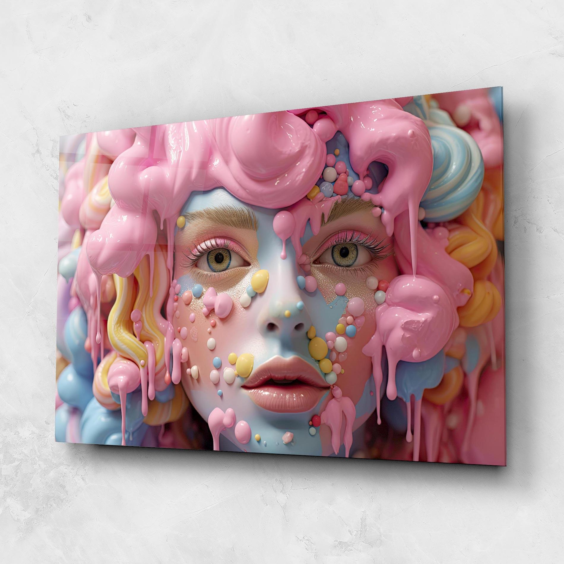 Tablou Sticla Candy Face Girl mockup 1