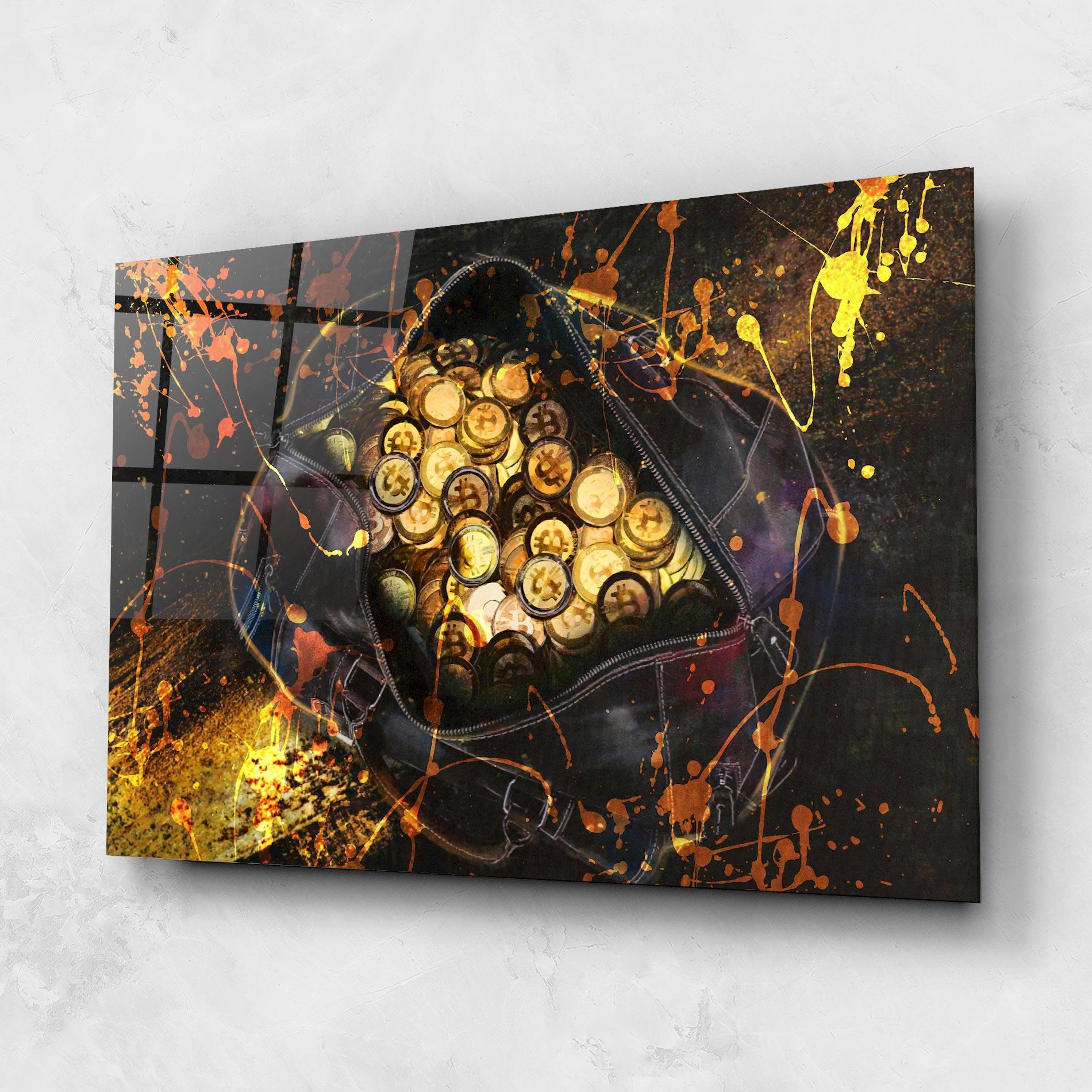 Tablou Sticla Crypto Rich mockup 1