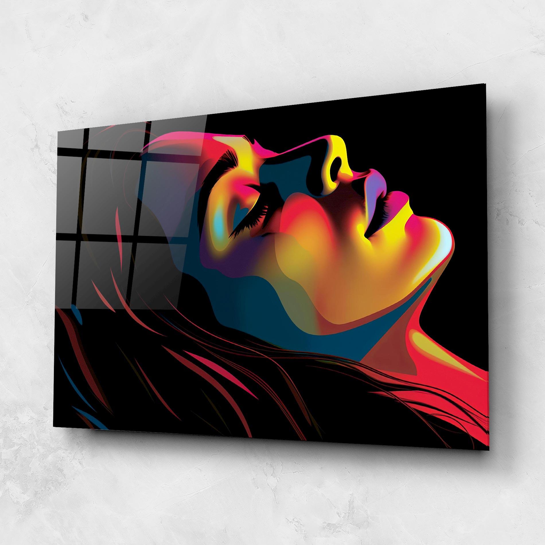 Tablou Sticla Graphical Profile mockup 1