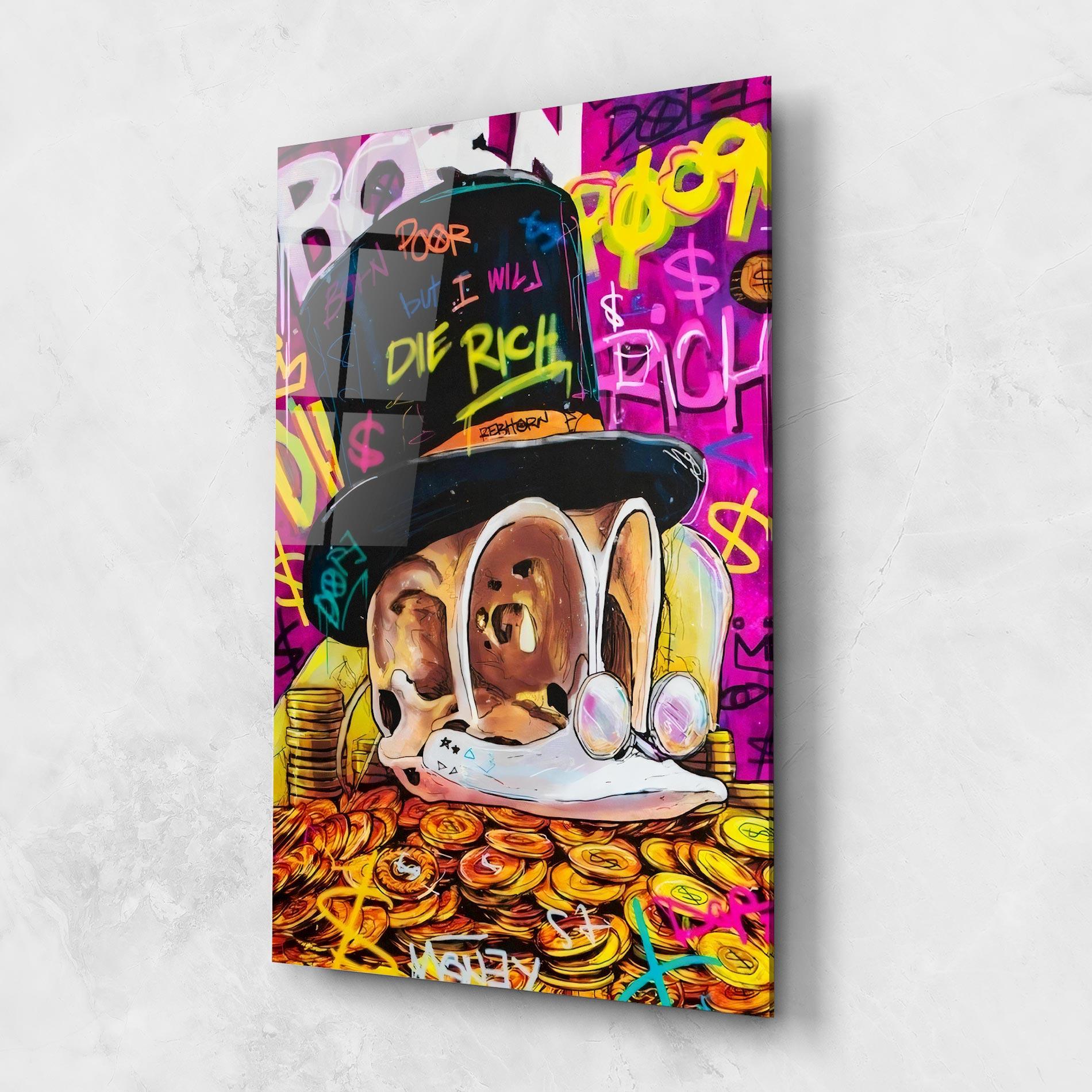 Tablou Sticla Die Rich mockup 1