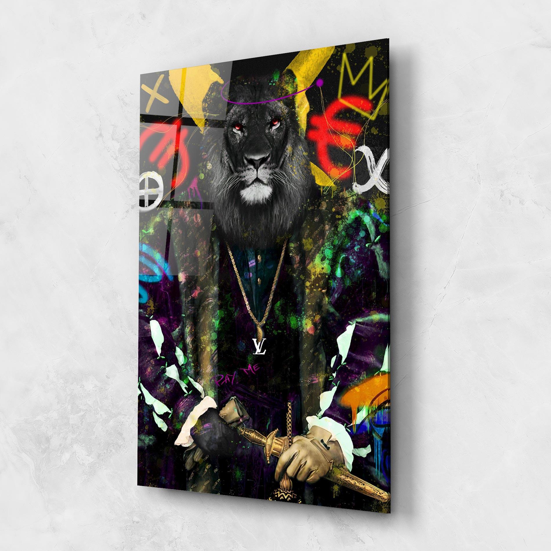 Tablou Sticla Don Lion mockup 1