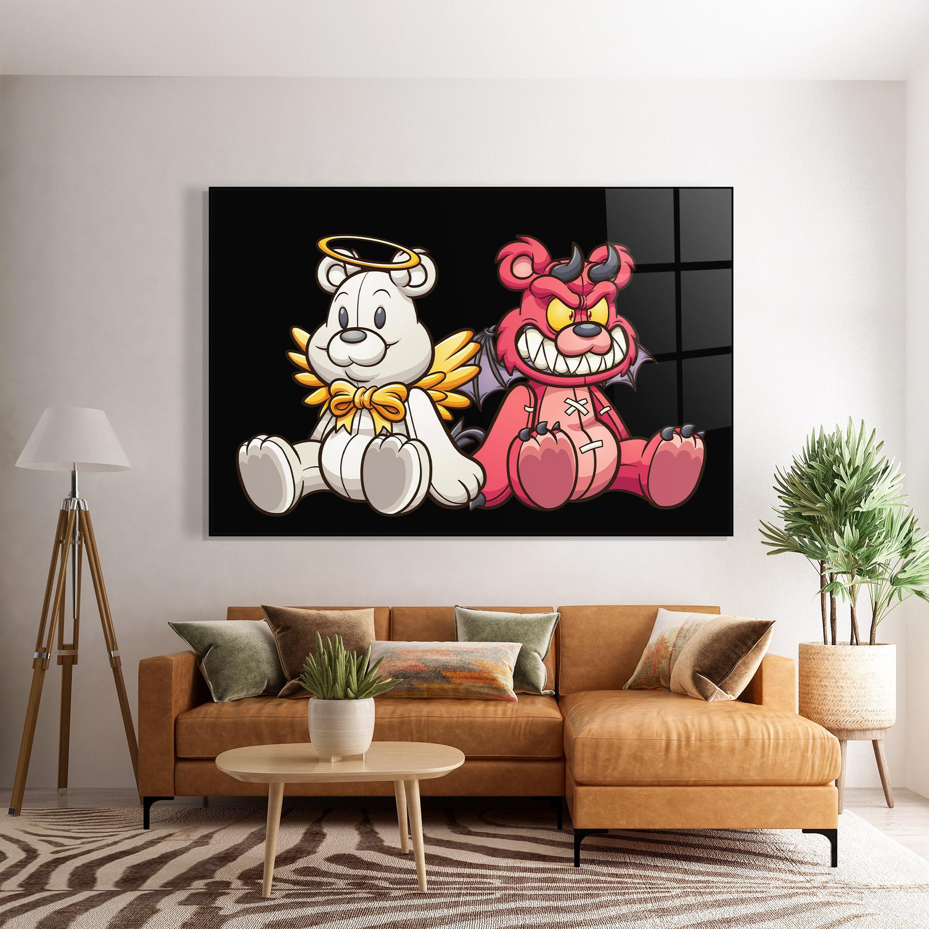 Tablou Sticla Angel Bear mockup 7