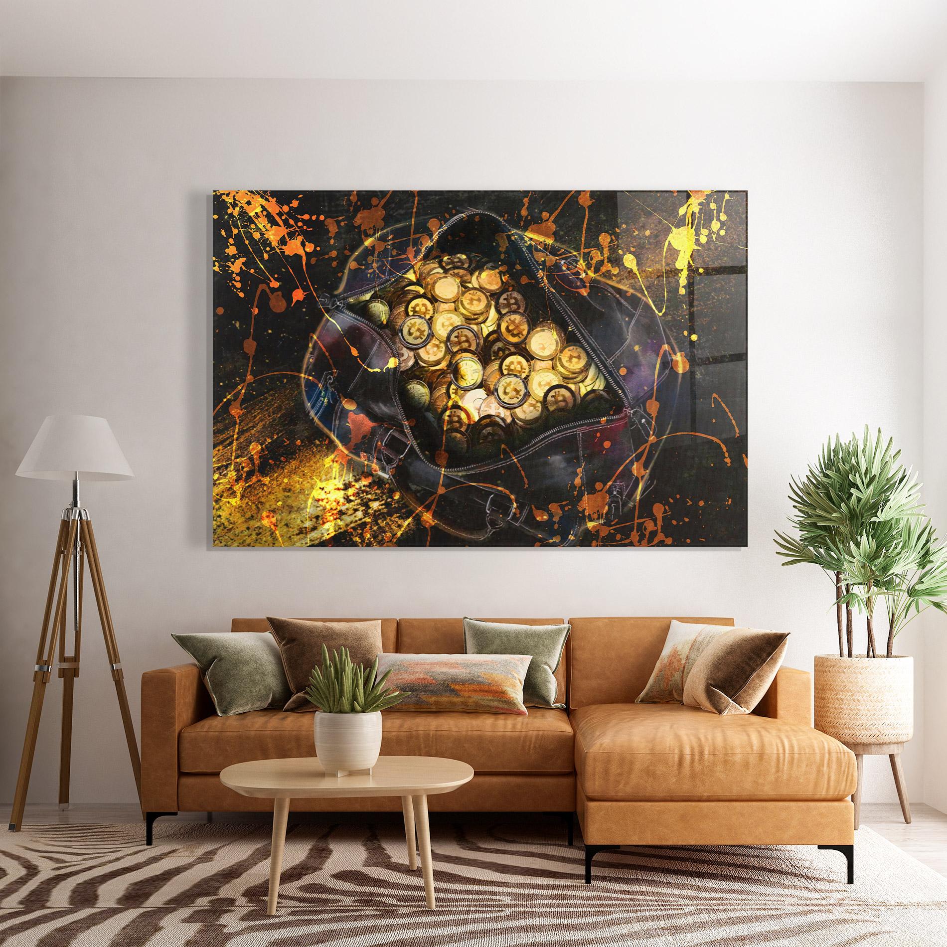 Tablou Sticla Crypto Rich mockup 7