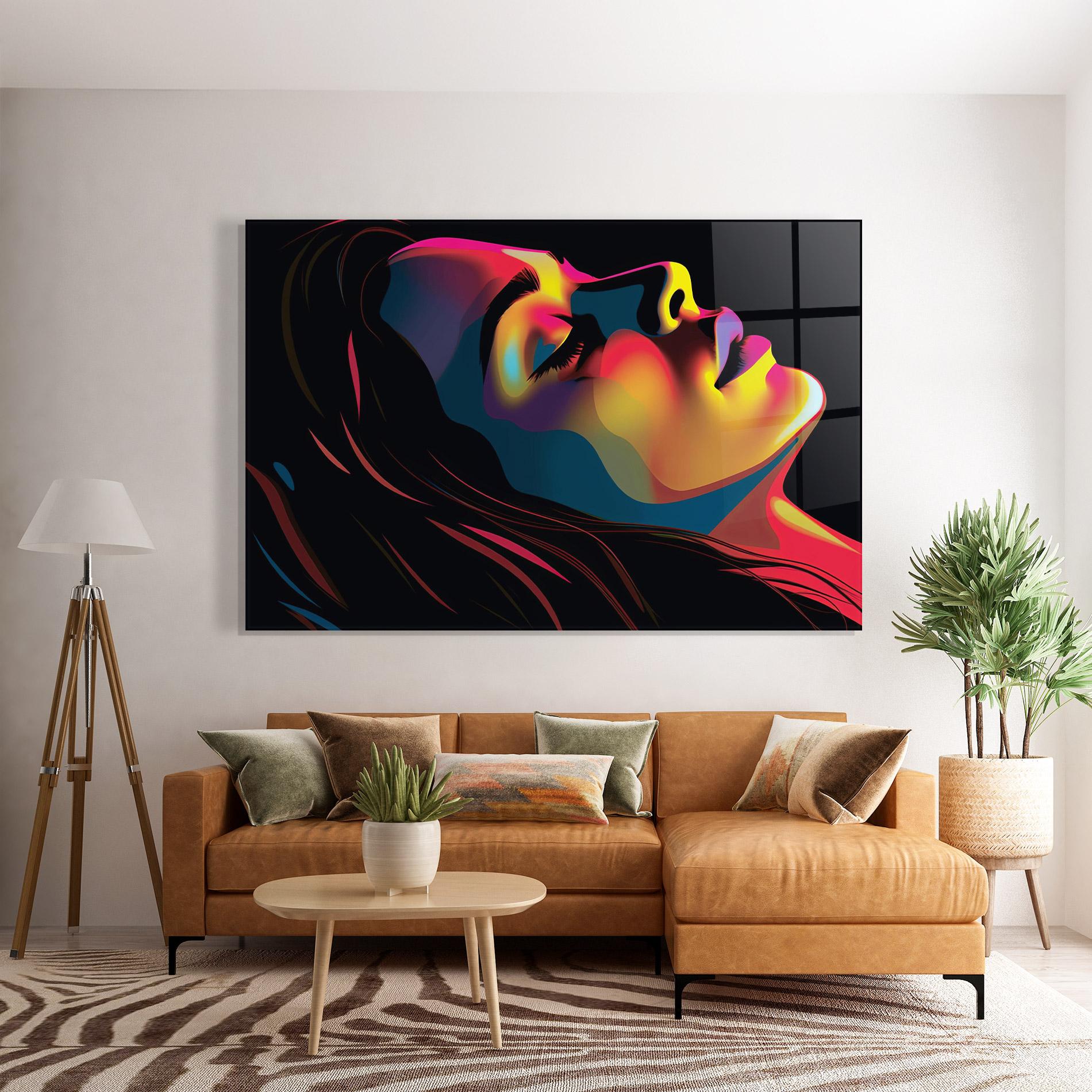 Tablou Sticla Graphical Profile mockup 7