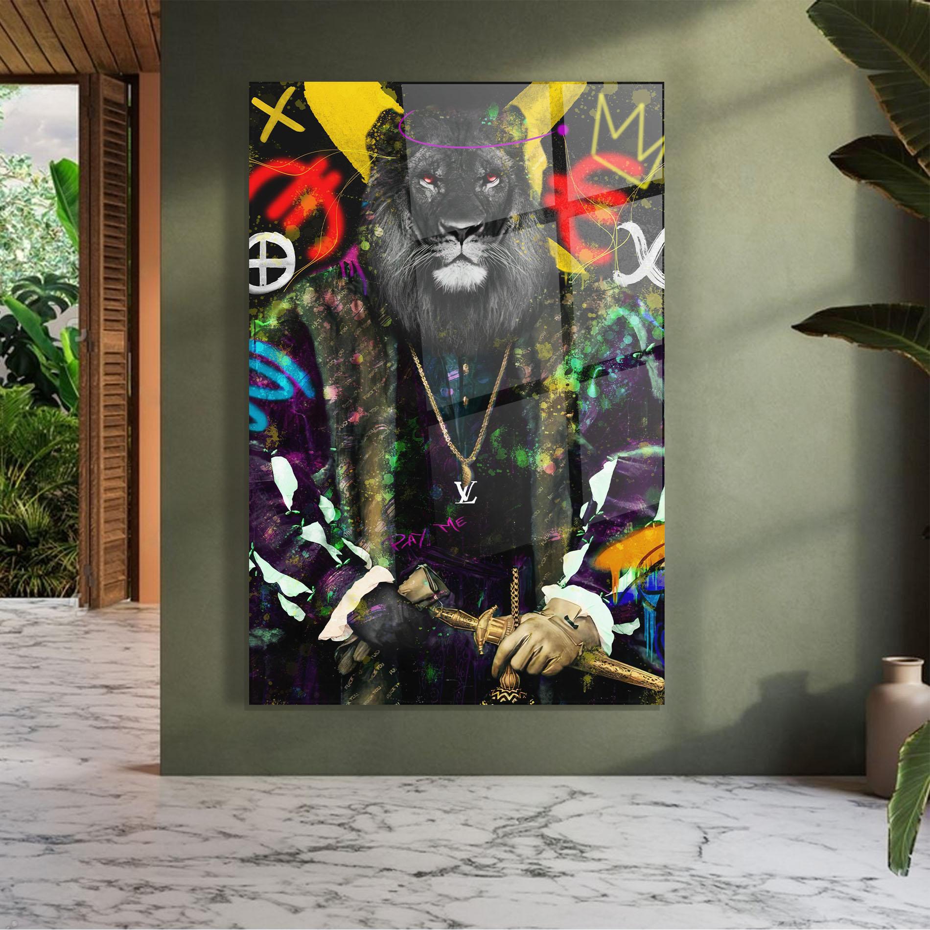 Tablou Sticla Don Lion mockup 7