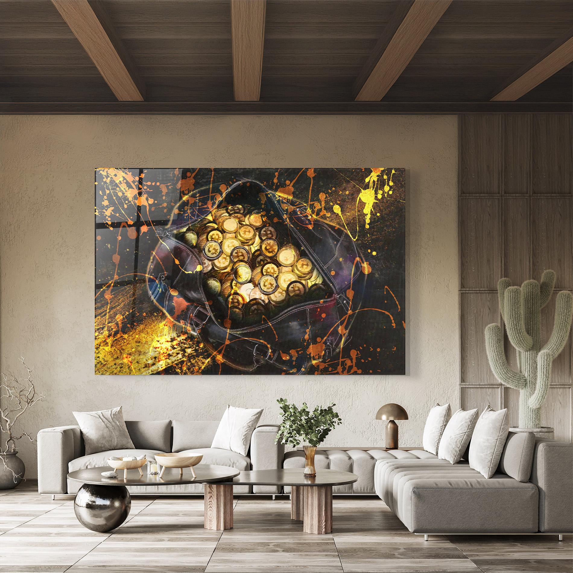 Tablou Sticla Crypto Rich mockup 8