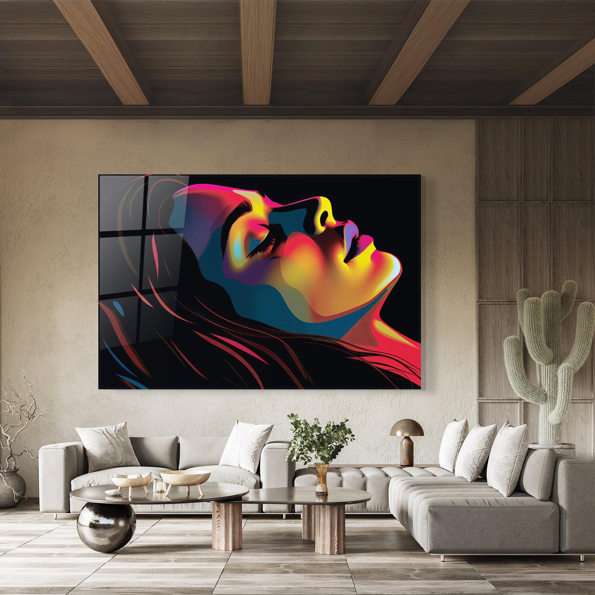 Tablou Sticla Graphical Profile mockup 8