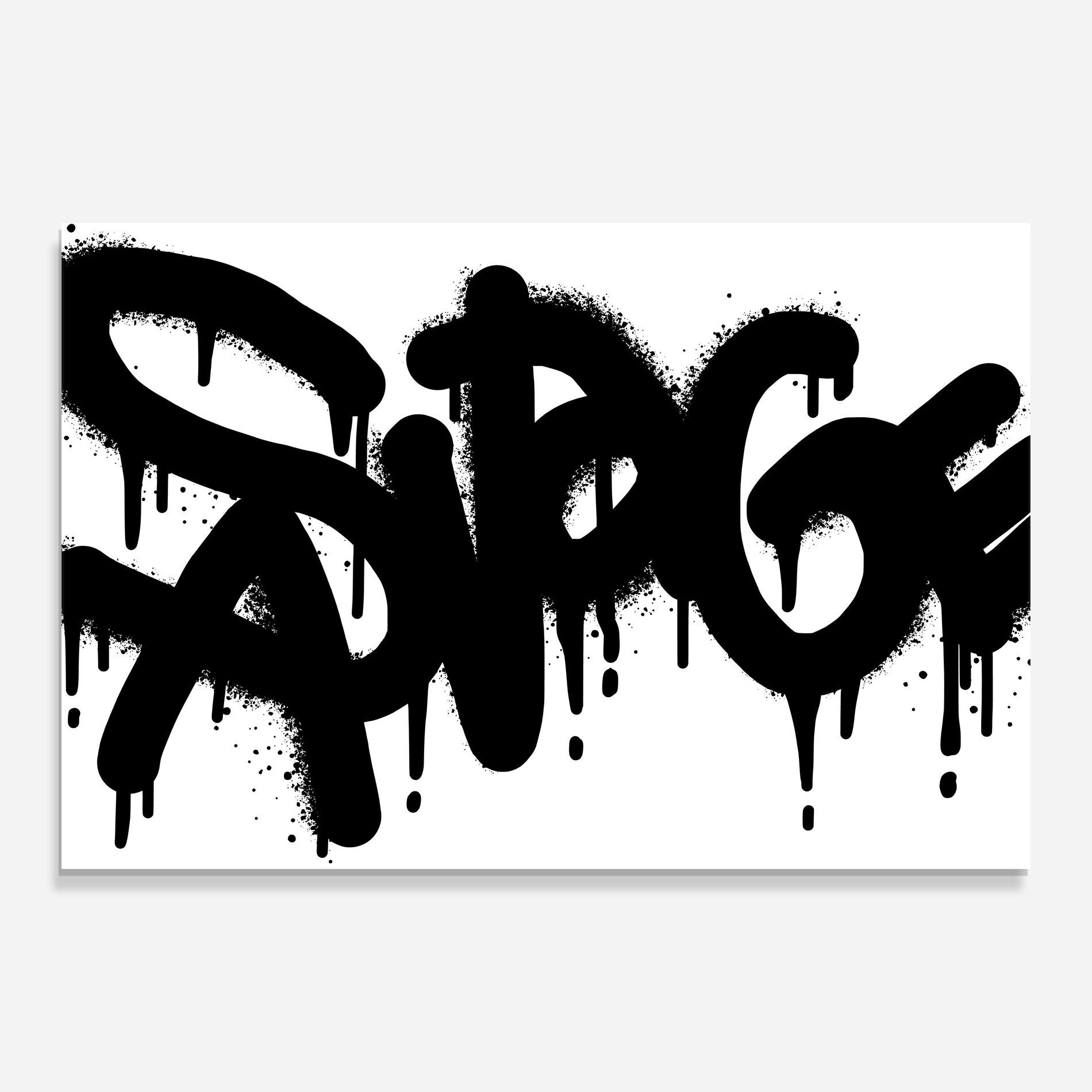 Tablou Sticla Graffiti Savage mockup 0