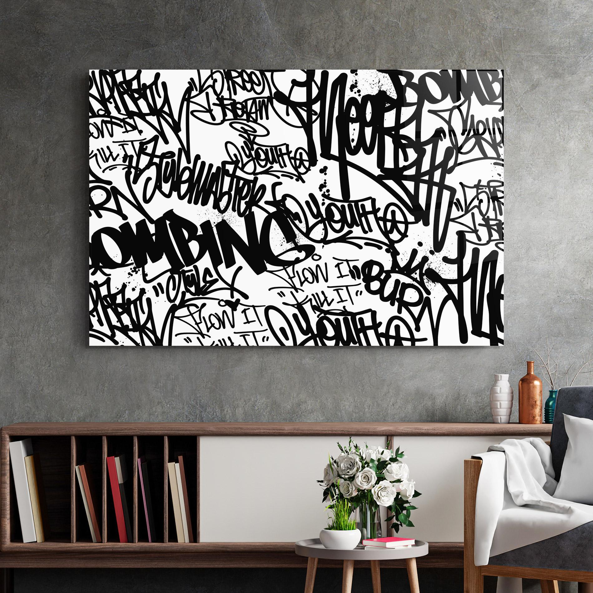 Tablou Sticla Black Tags mockup 2