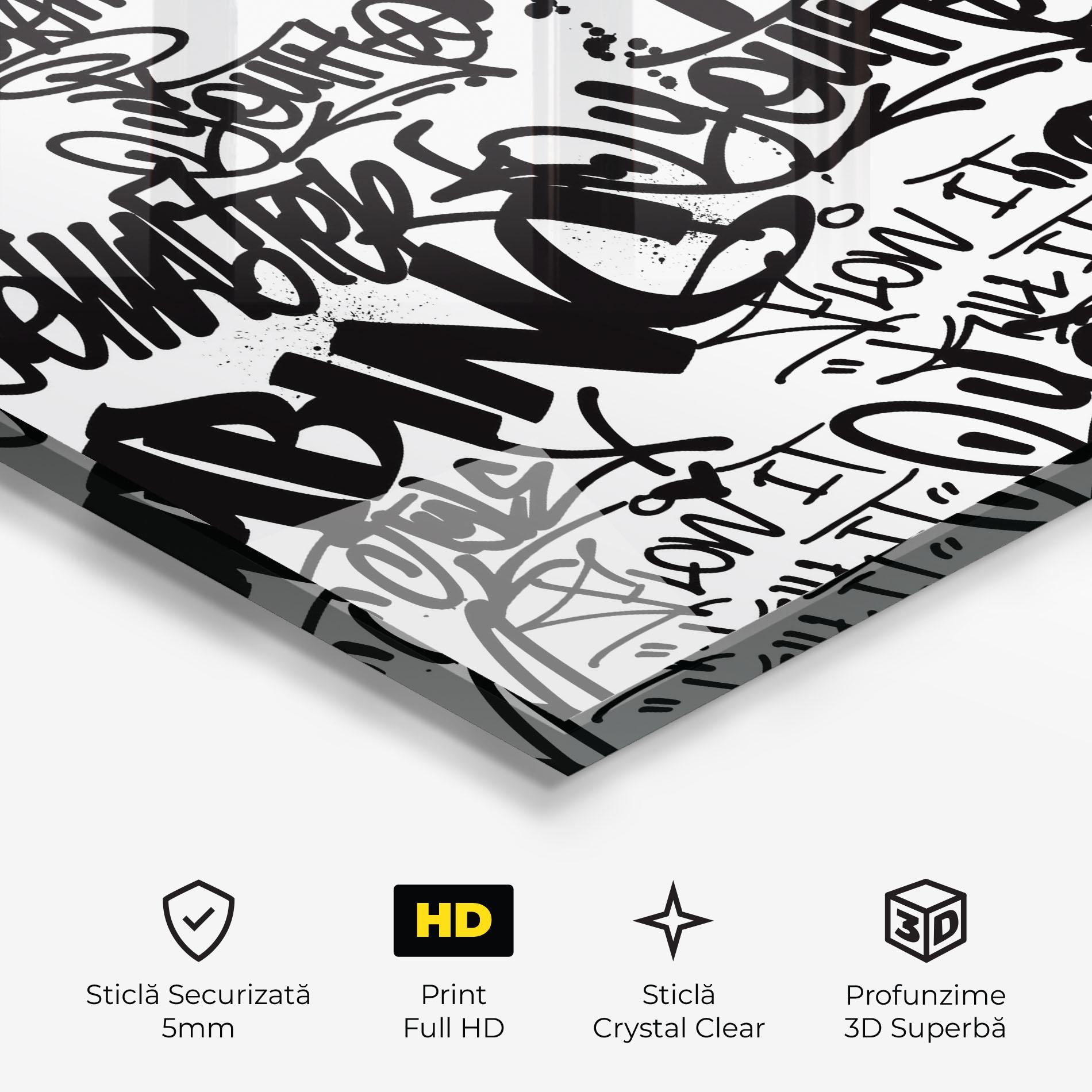 Tablou Sticla Black Tags mockup 3