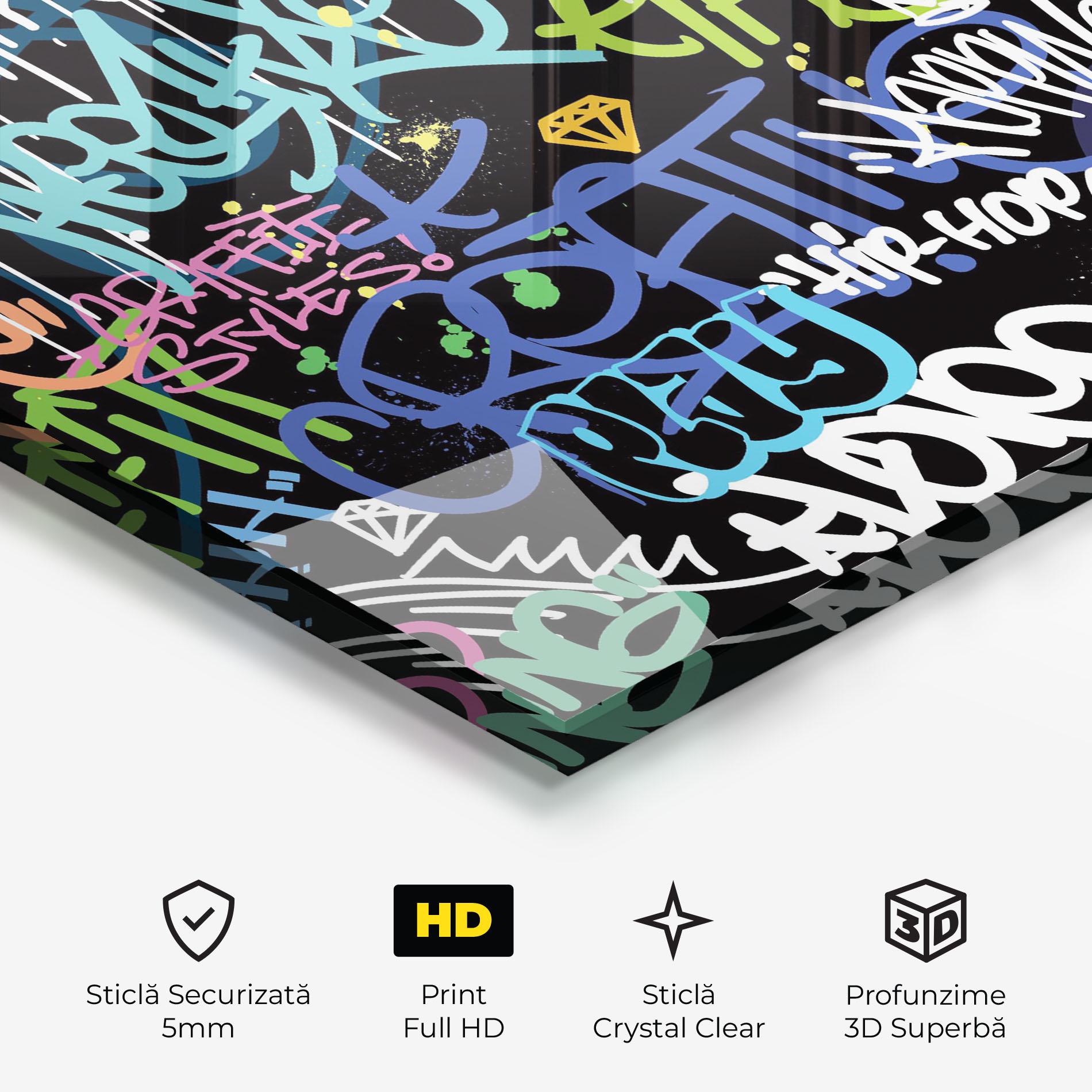 Tablou Sticla Colorful Tags mockup 3