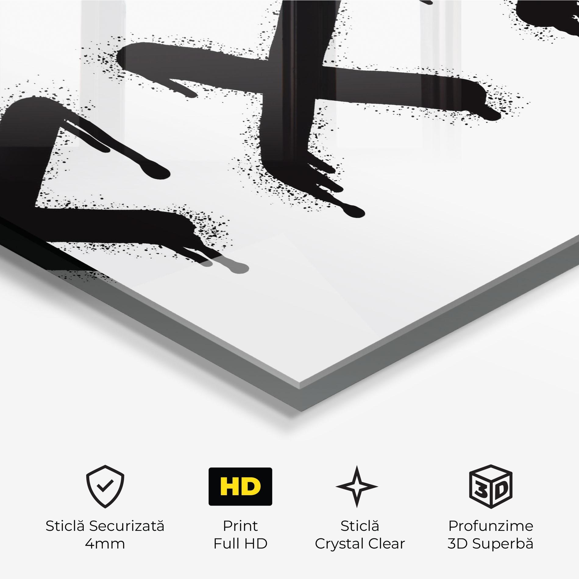 Tablou Sticla Grafiti X Spray mockup 3