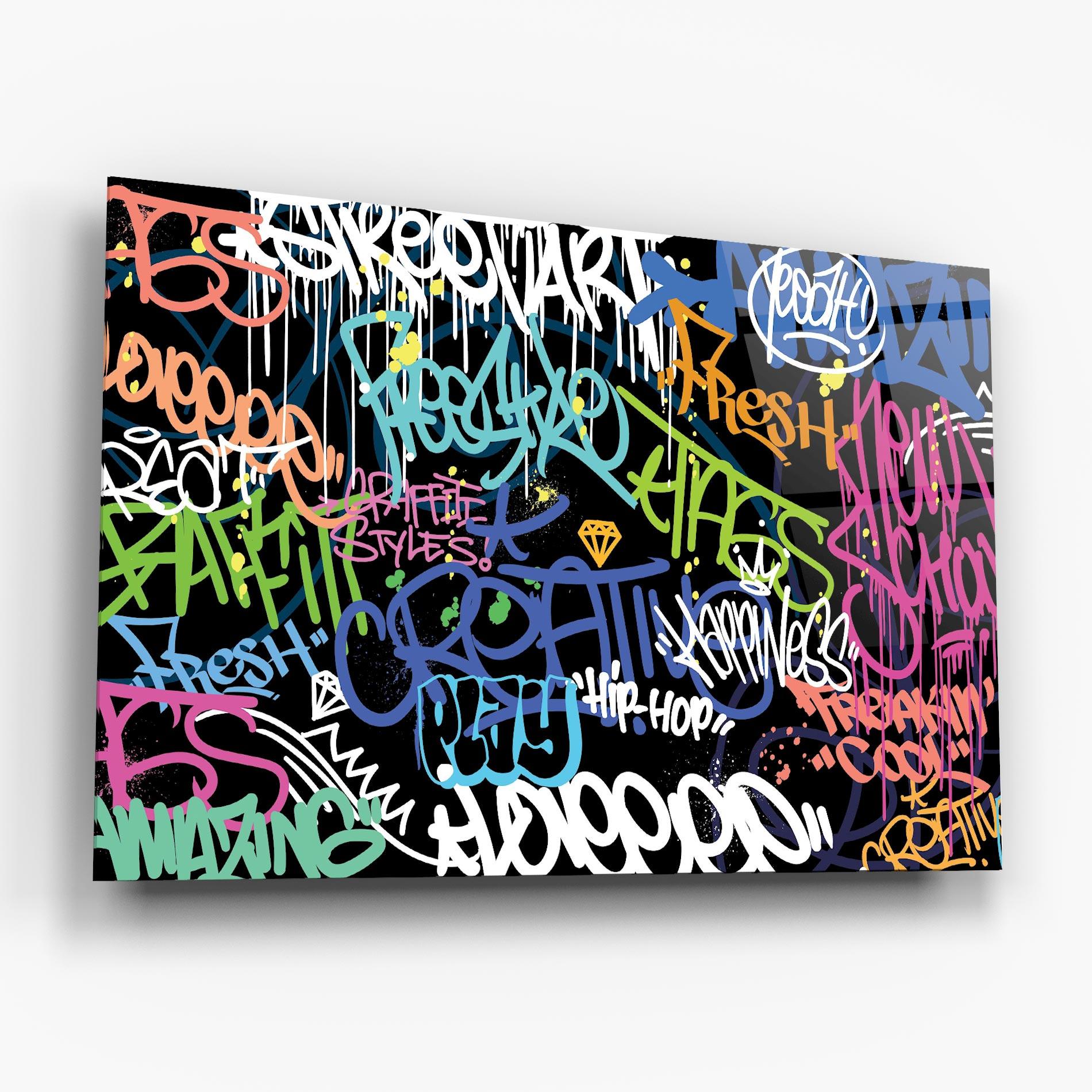 Tablou Sticla Colorful Tags mockup 6