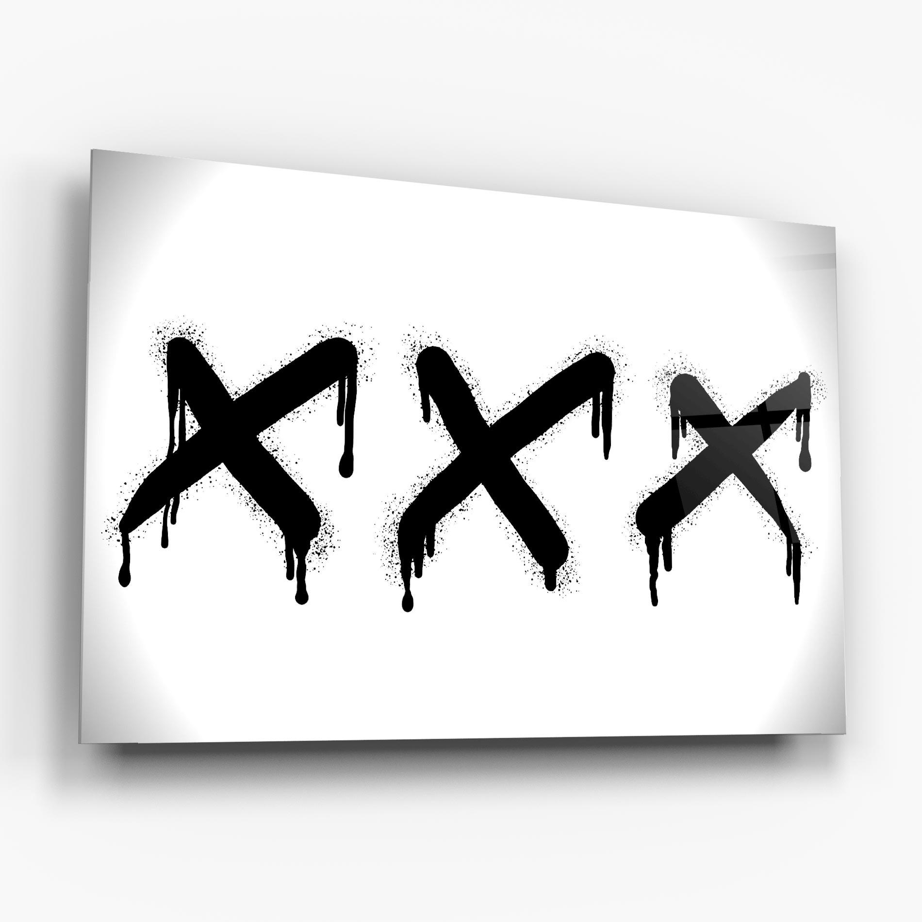 Tablou Sticla Grafiti X Spray mockup 6