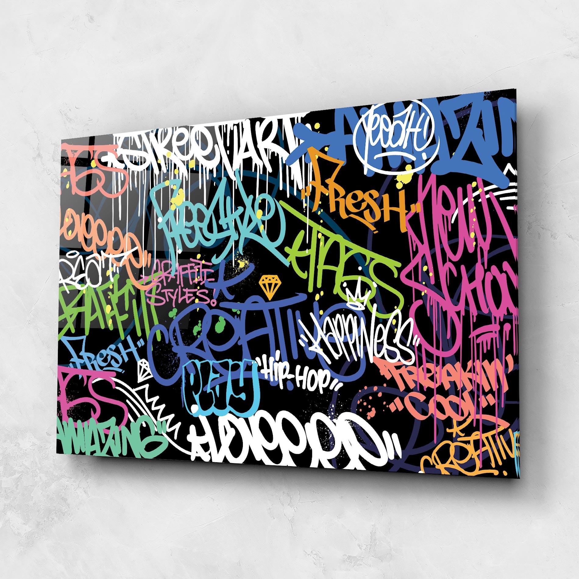 Tablou Sticla Colorful Tags mockup 1