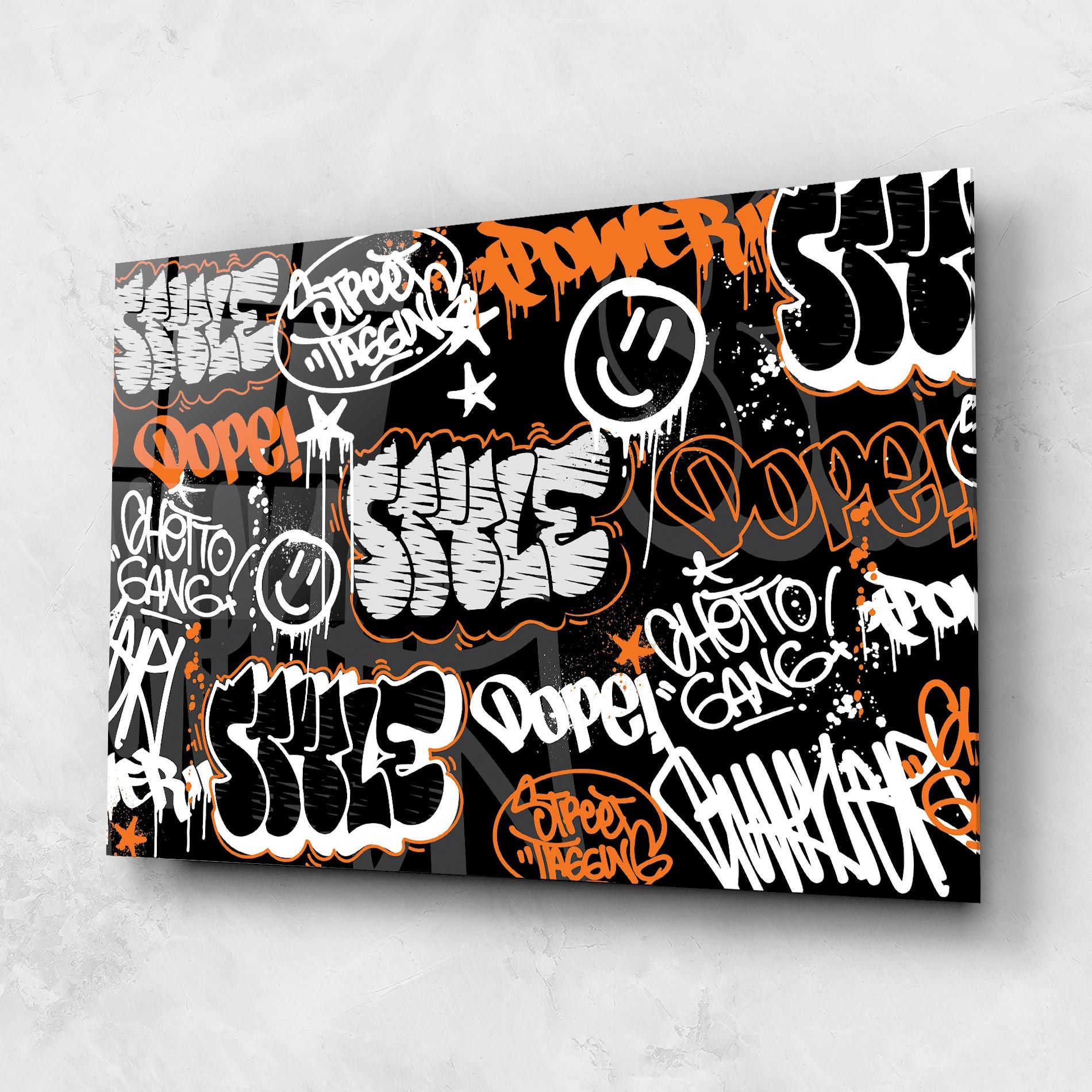 Orange Black Graffiti mockup 1