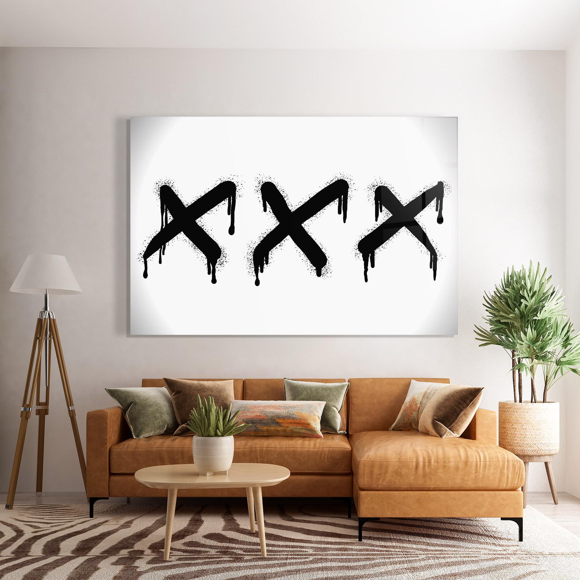 Tablou Sticla Grafiti X Spray mockup 7