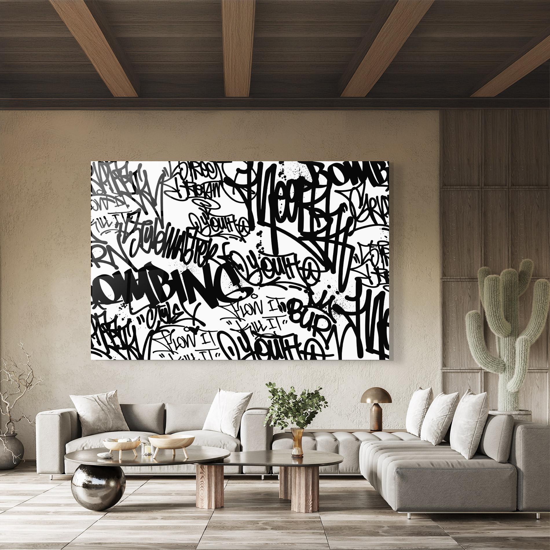 Tablou Sticla Black Tags mockup 8