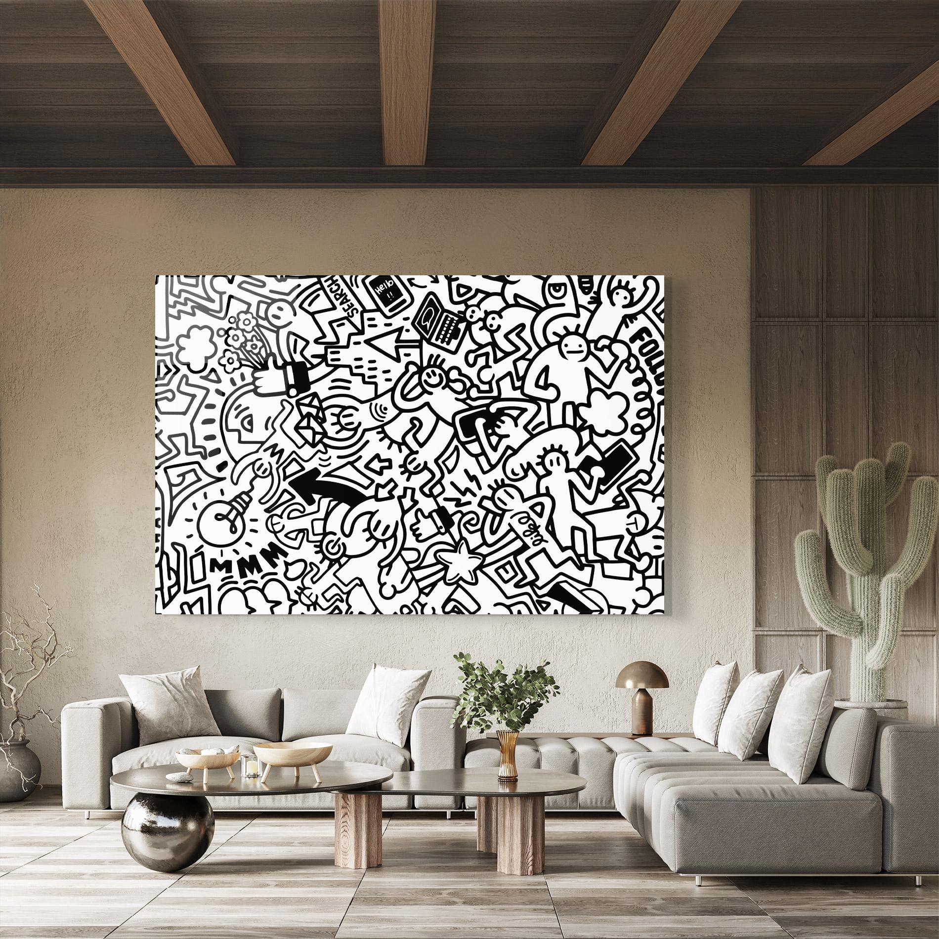 Tablou Sticla Follow Like Graffiti mockup 8