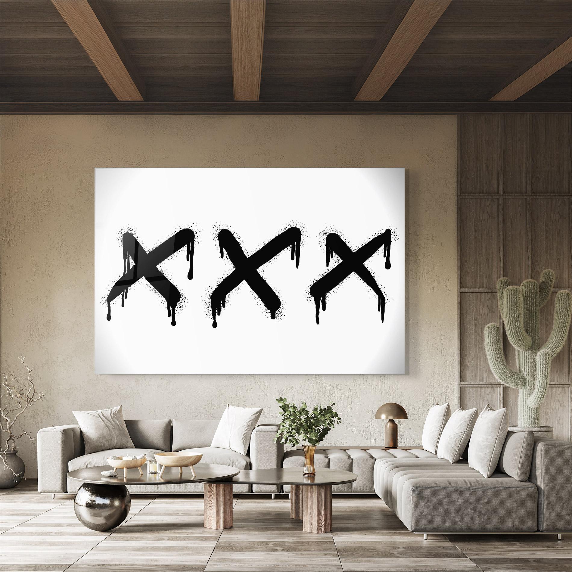 Tablou Sticla Grafiti X Spray mockup 8