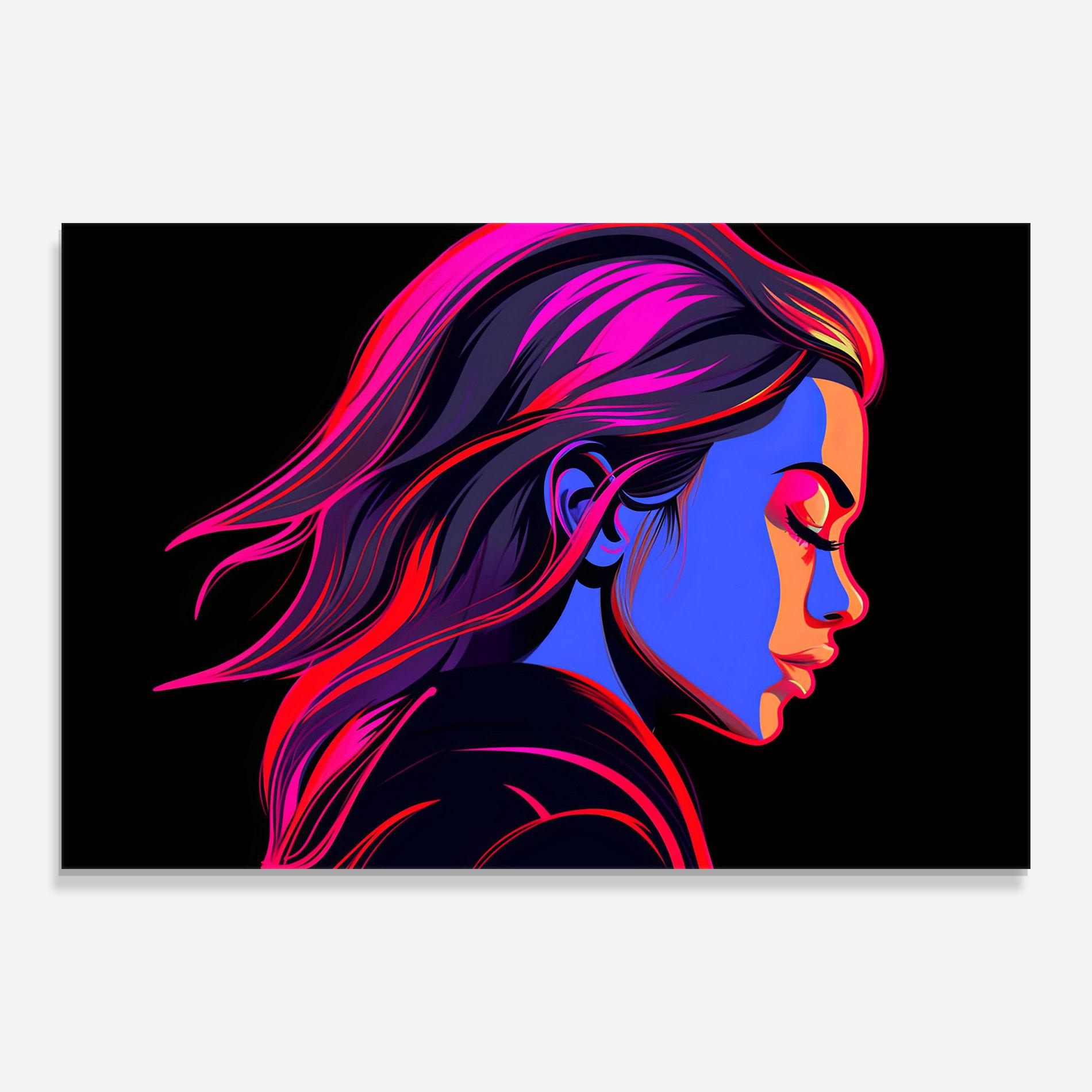 Tablou Sticla Blue Cream Pop Art mockup 0