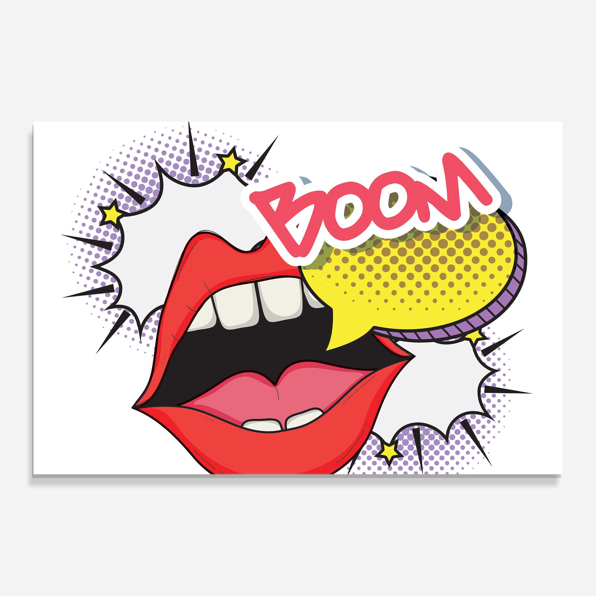 Tablou Sticla Boom Pop Art mockup 0