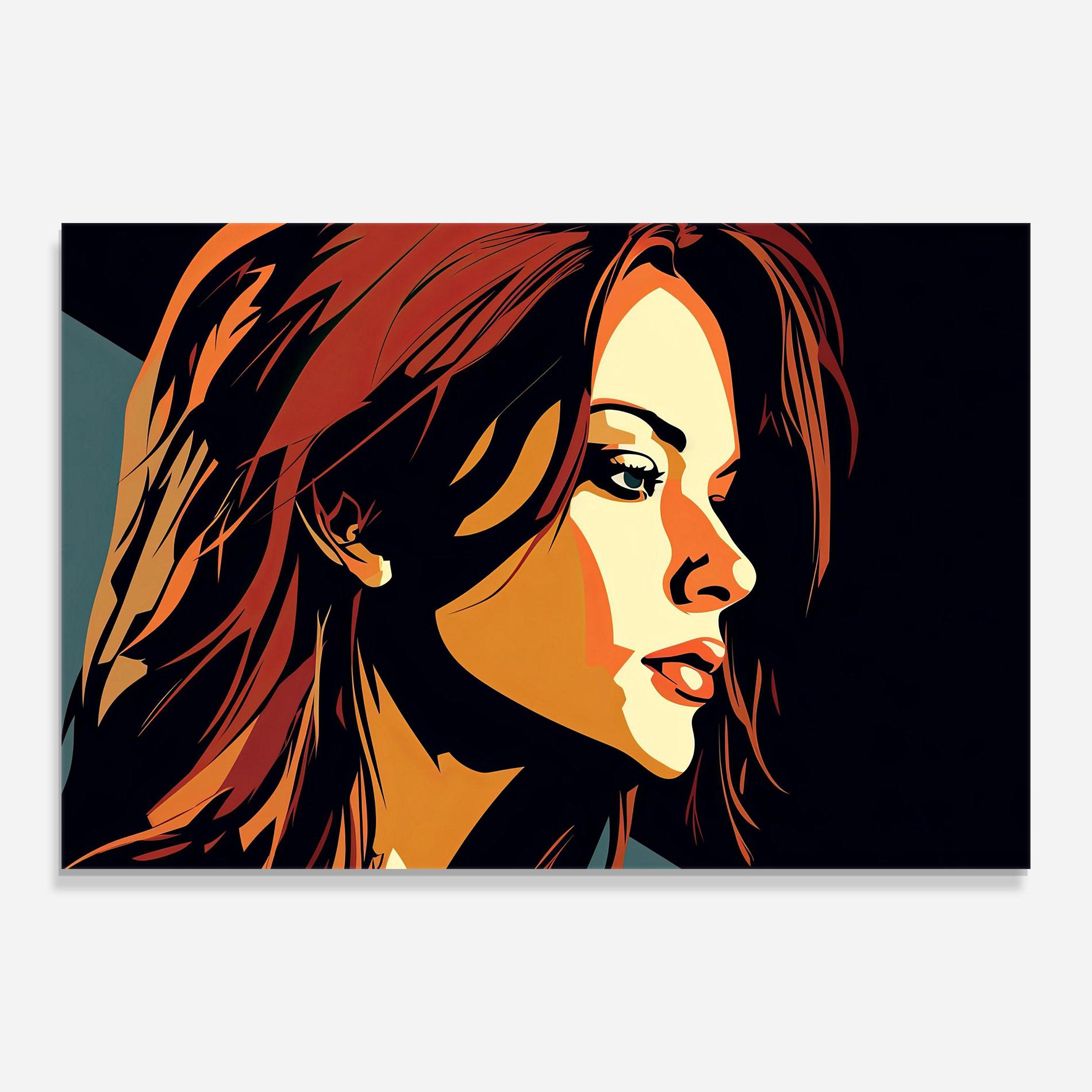 Tablou Sticla Brown Pop Hair mockup 0